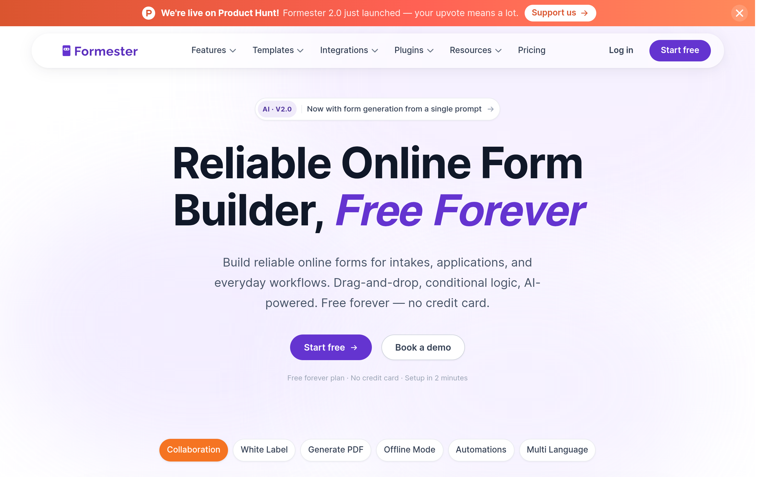 Formester 2.0 screenshot – image 1
