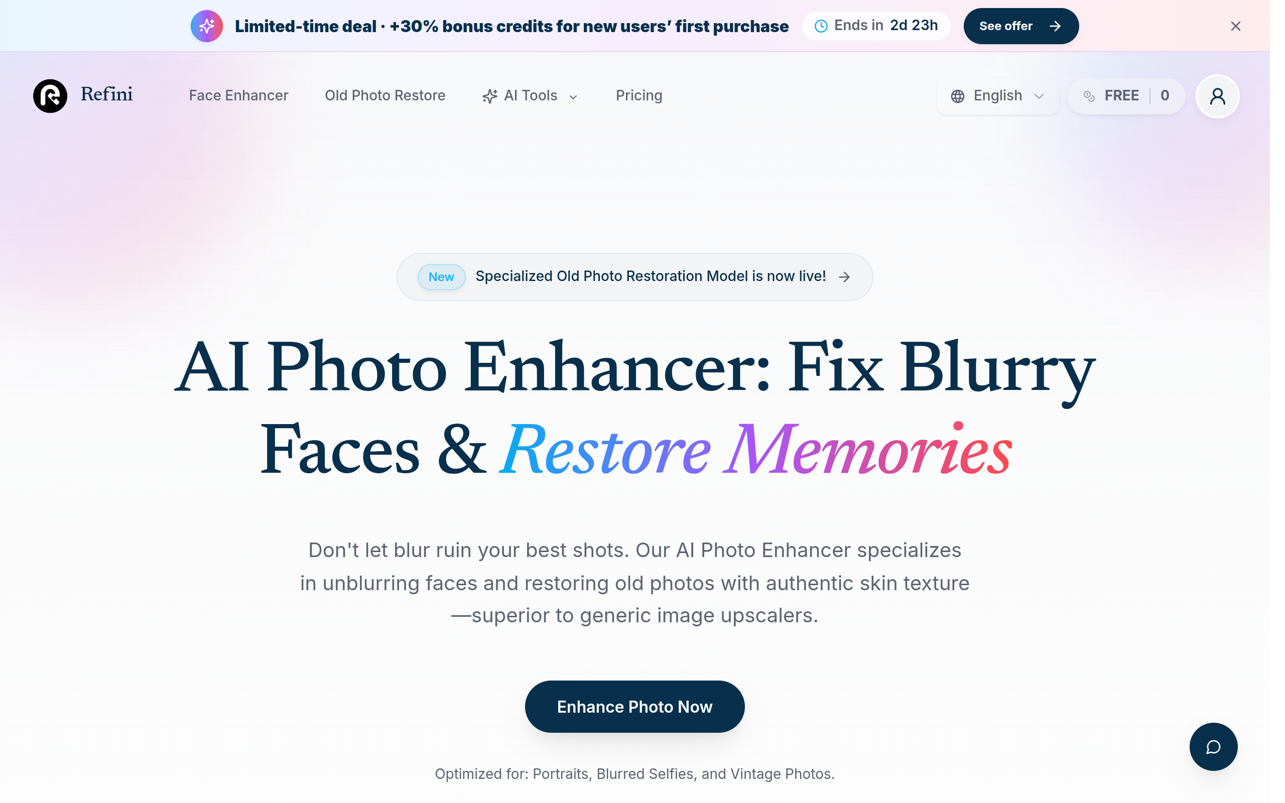 Refini screenshot, image 1