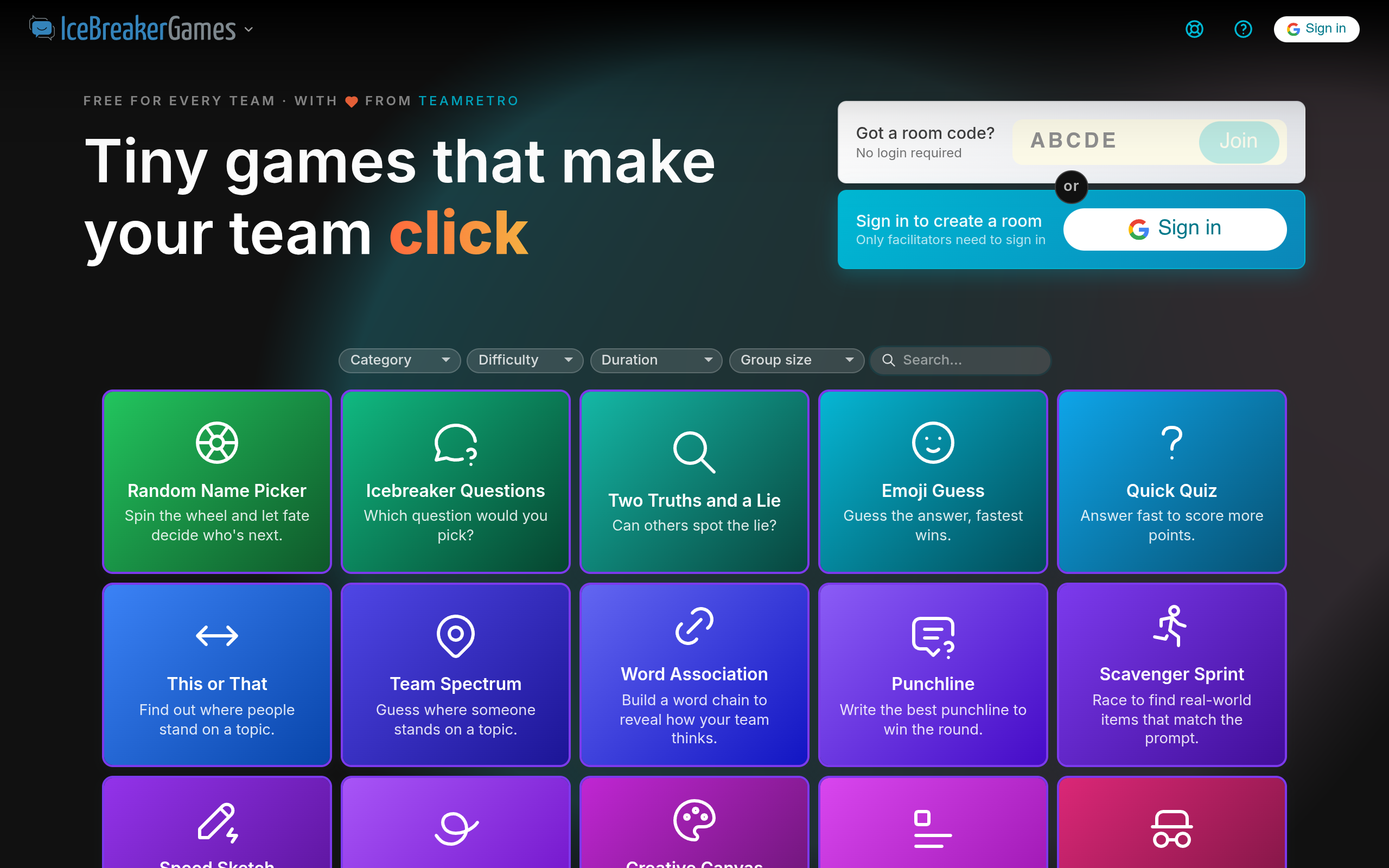 Icebreaker Games by TeamRetro screenshot – image 1
