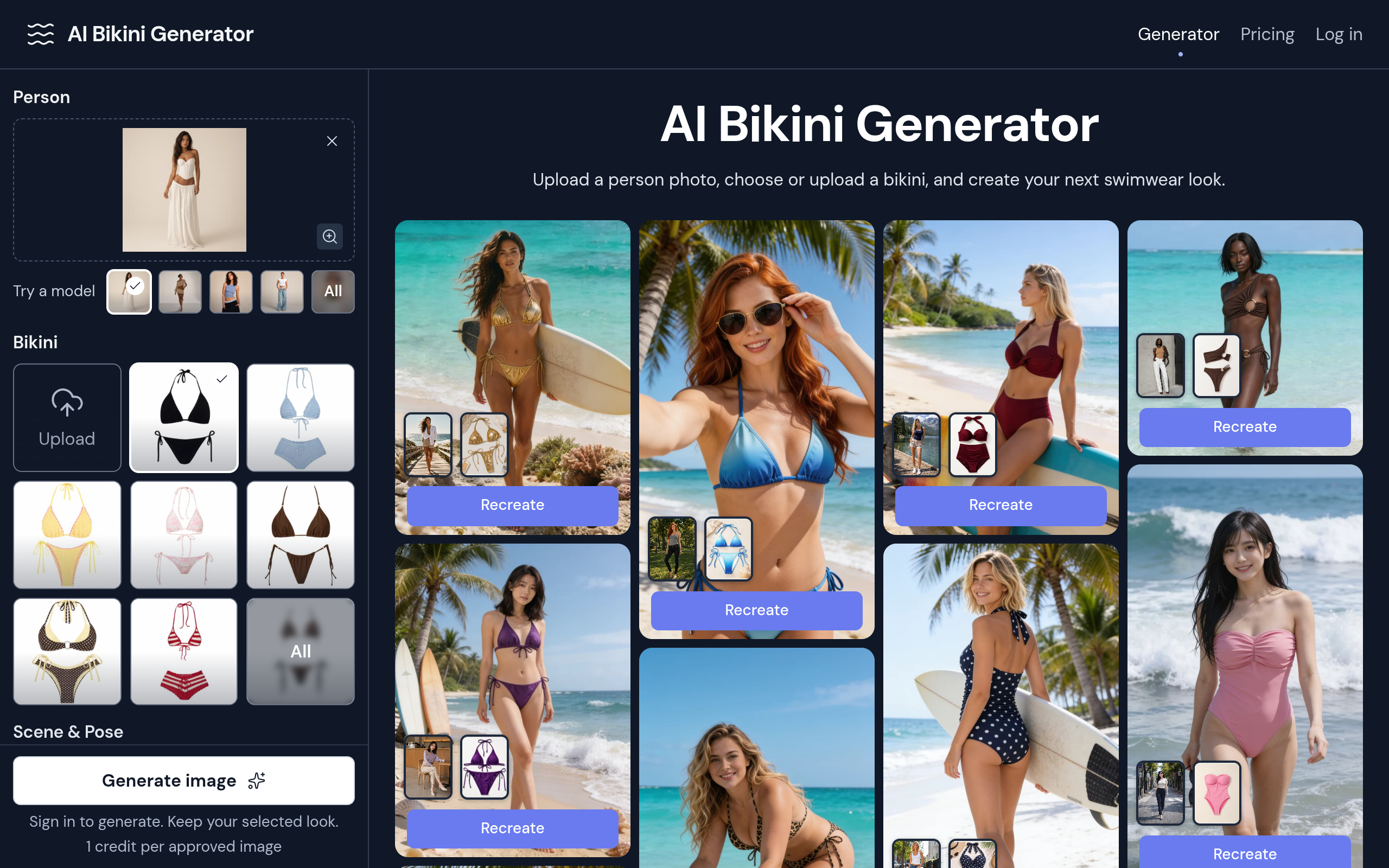 AI Bikini Generator screenshot, image 1