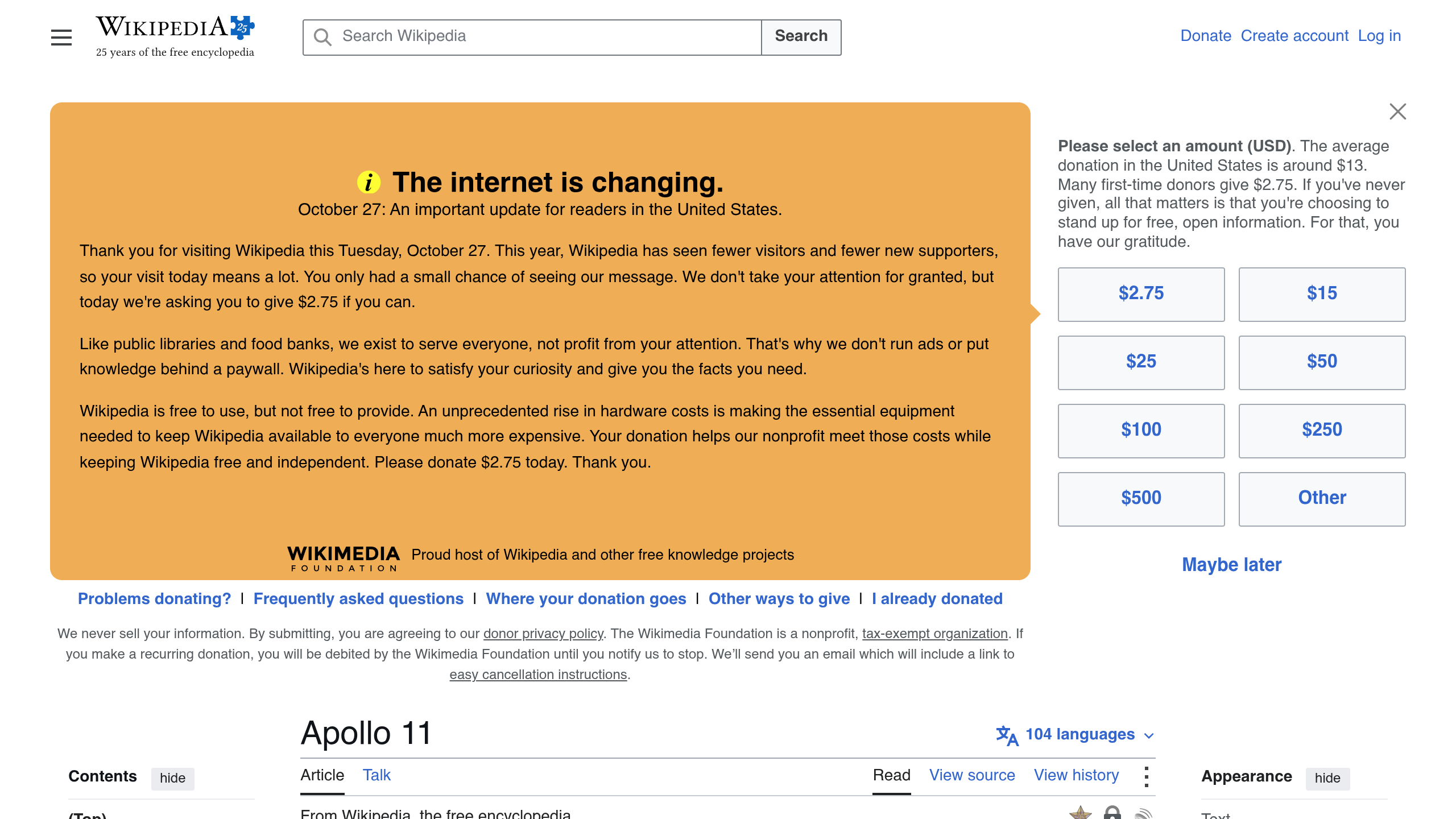 Preview of Apollo 11 - Wikipedia