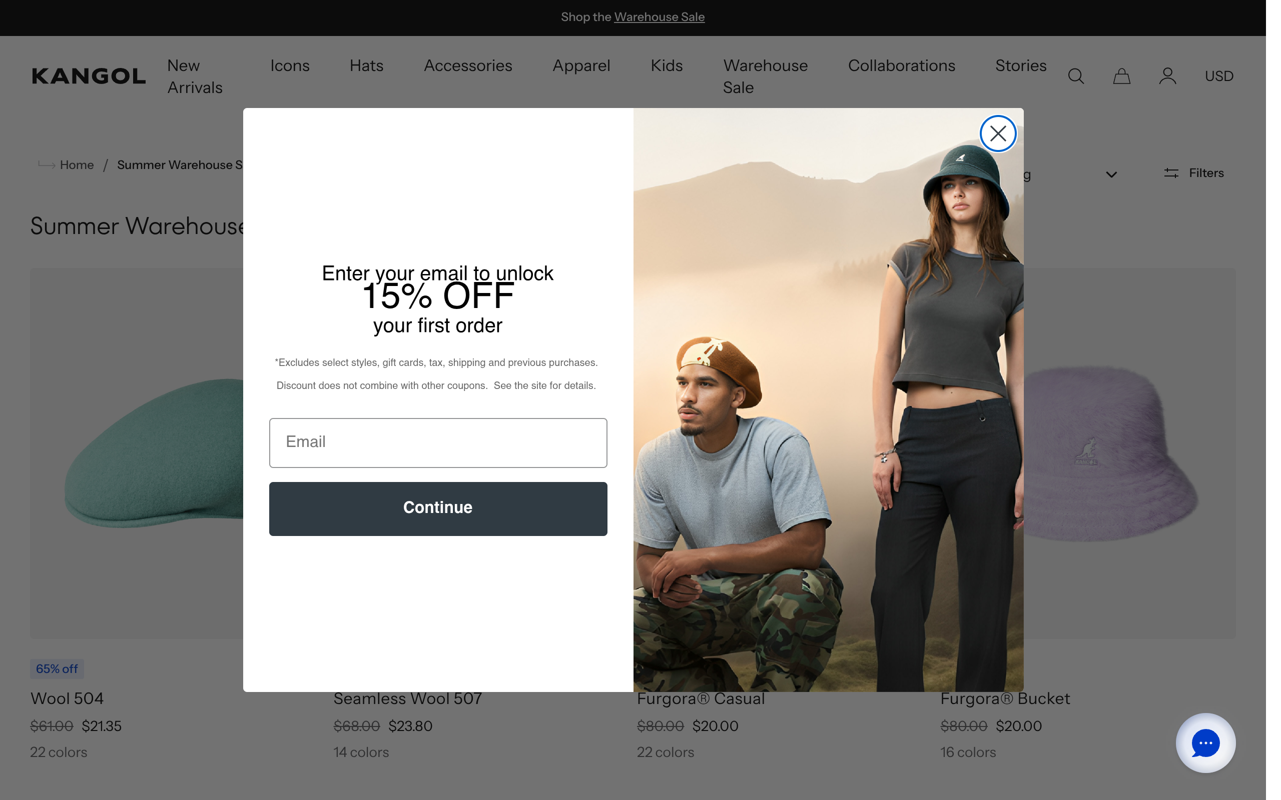 Kangol.com – Summer Warehouse Sale – 6/19/26-7/6/26