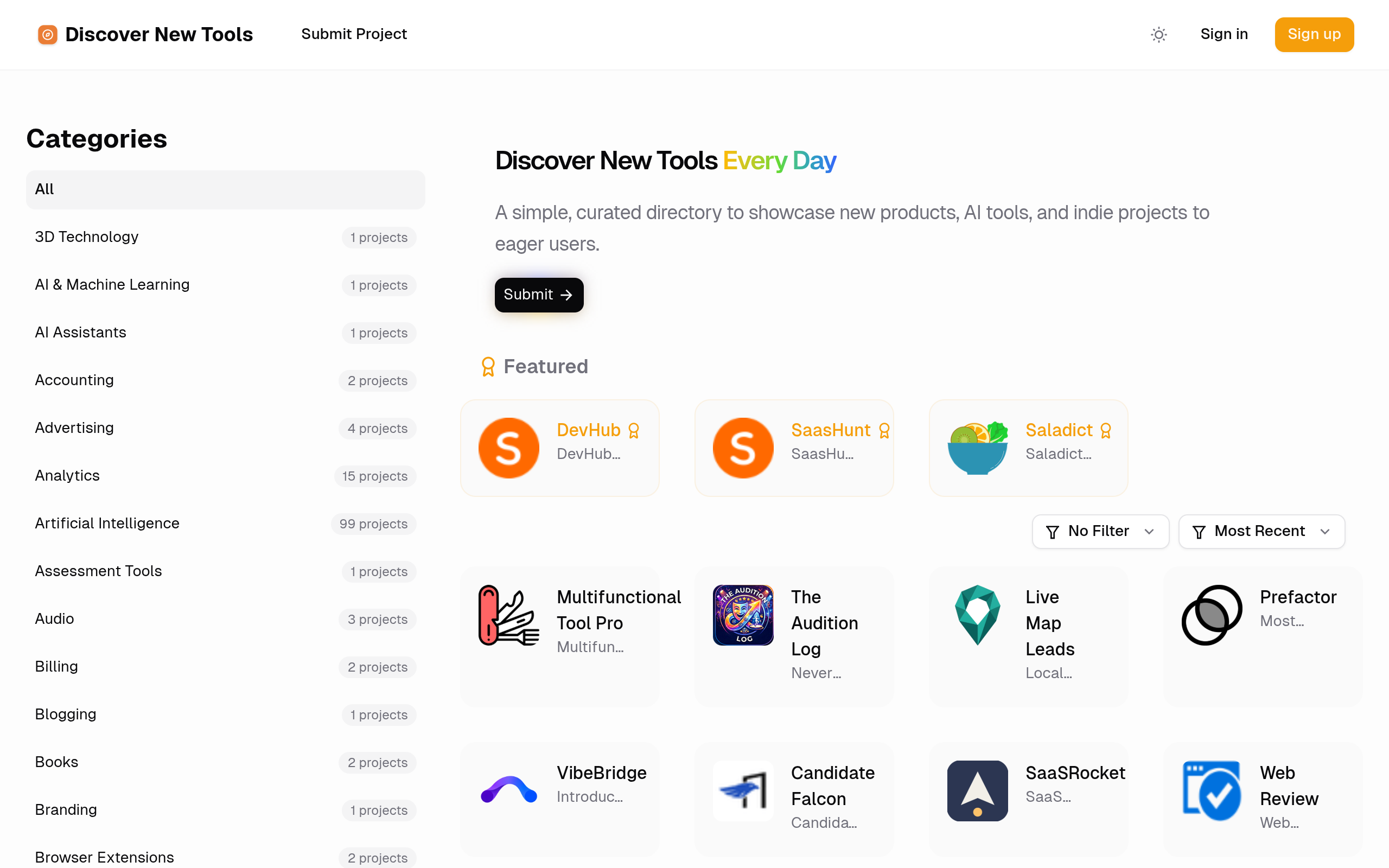 Discover New Tools screenshot, image 1