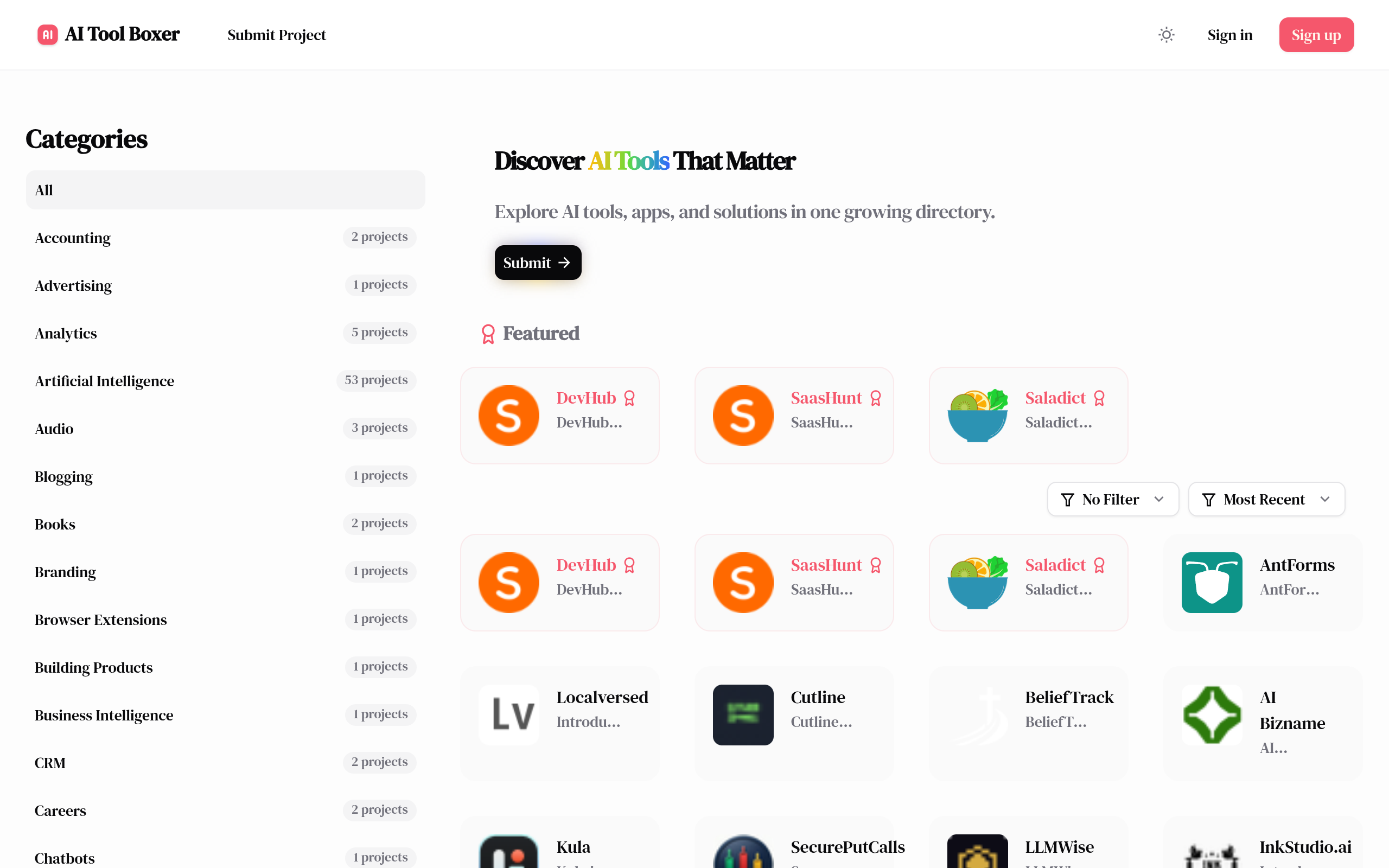 AI Tool Boxer screenshot – image 1