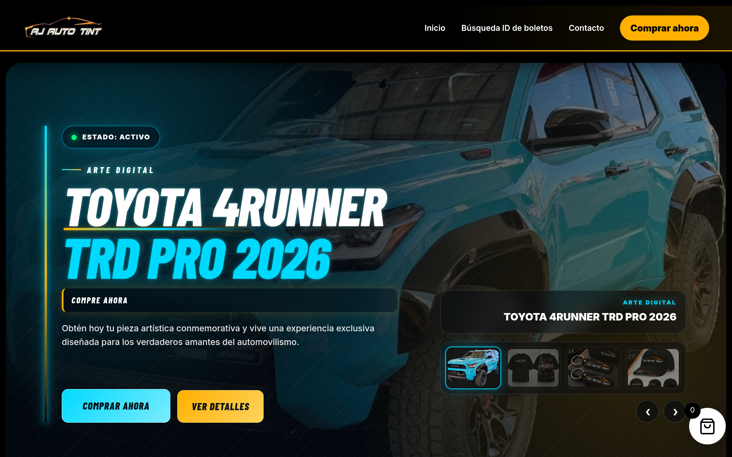 Vista previa del proyecto AJ Auto Tint PR