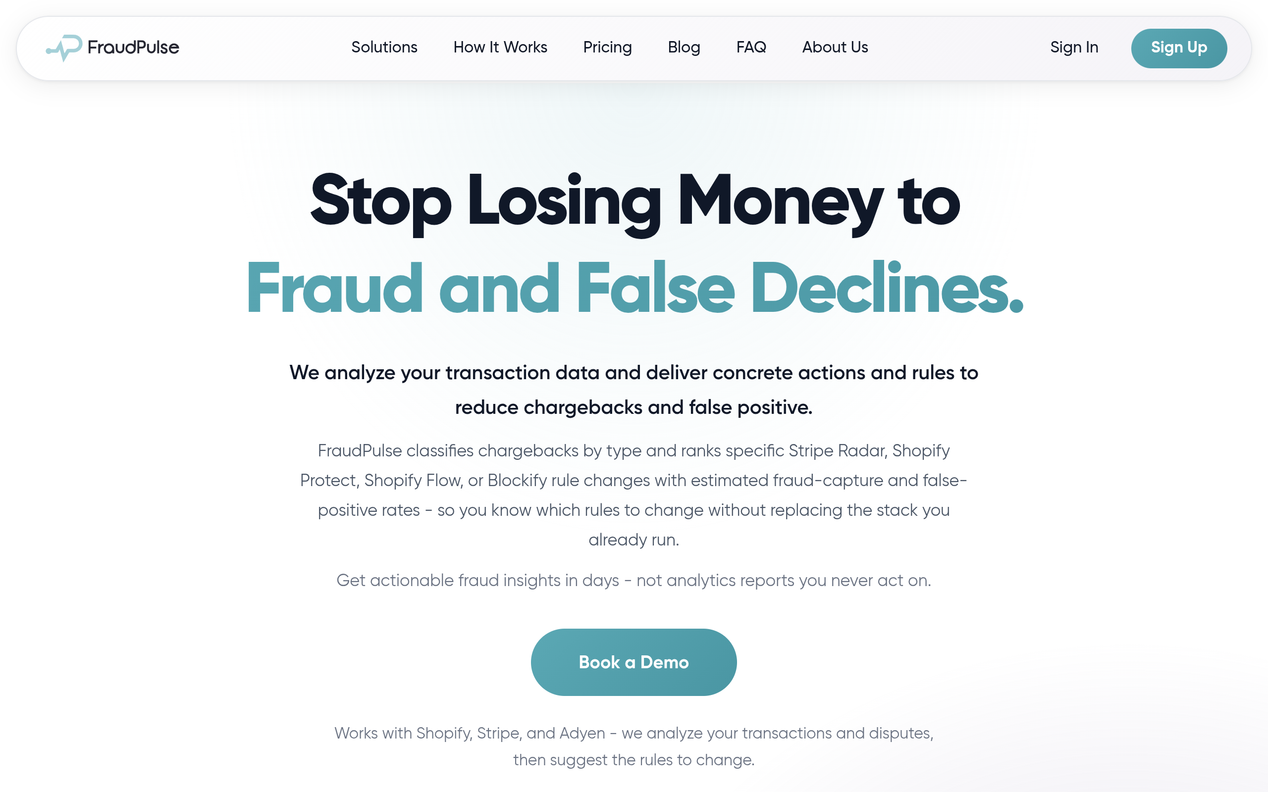 FraudPulse screenshot, image 1
