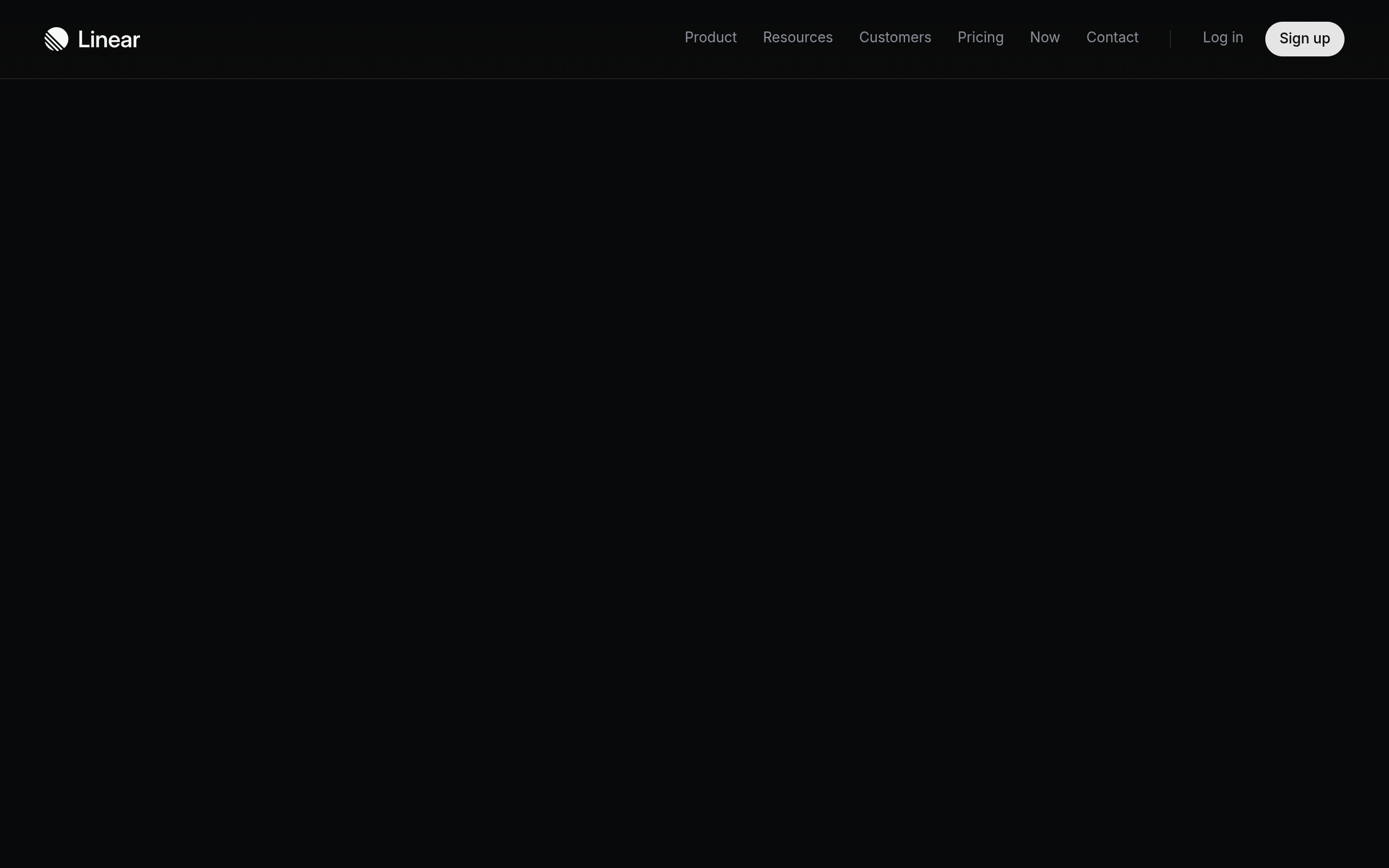Screenshot of linear.app