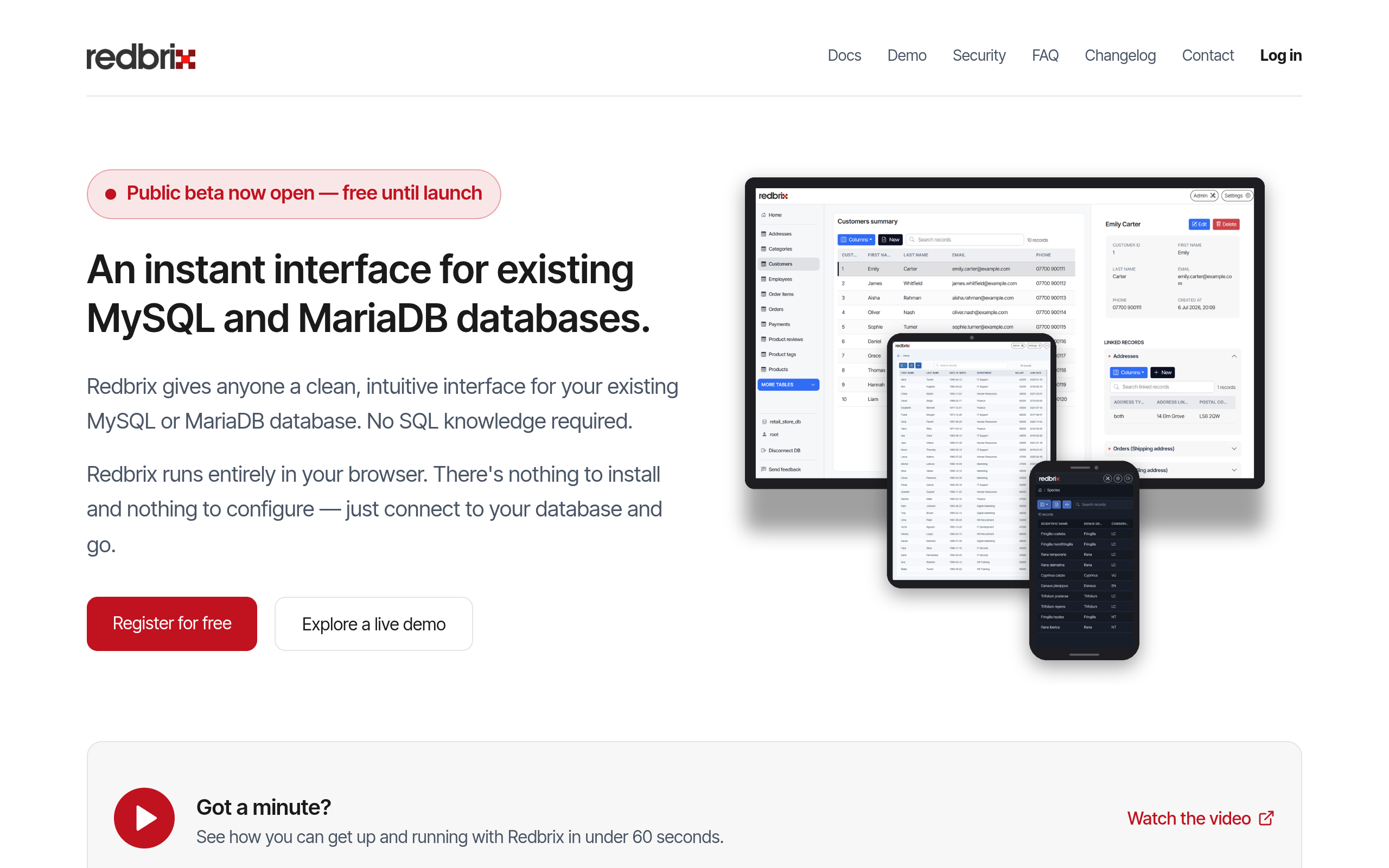 Redbrix screenshot – image 1