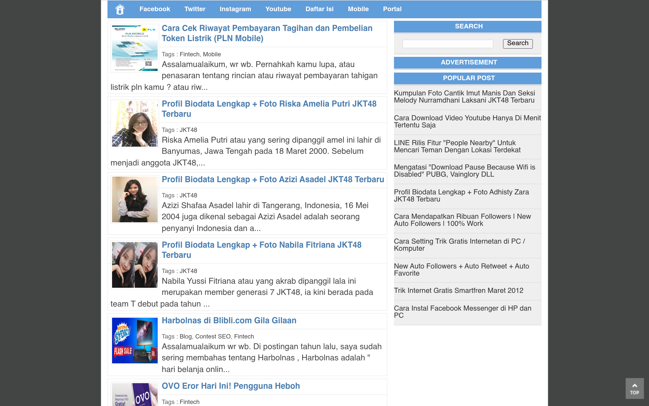 Screenshot of myhafiezers.blogspot.com