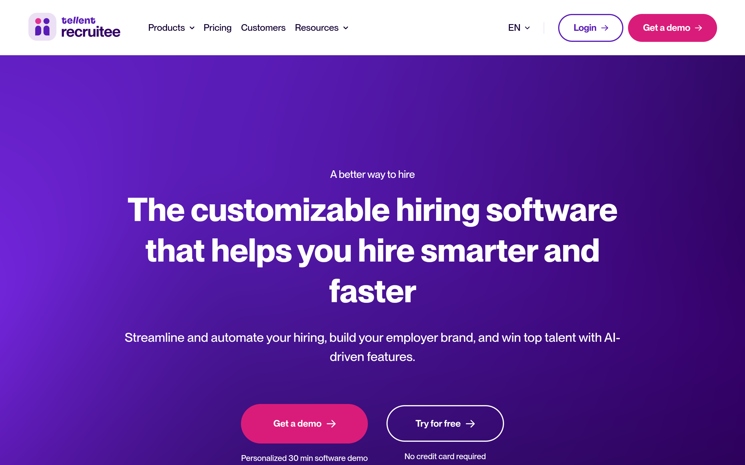 Customizable ATS & hiring software screenshot – image 1