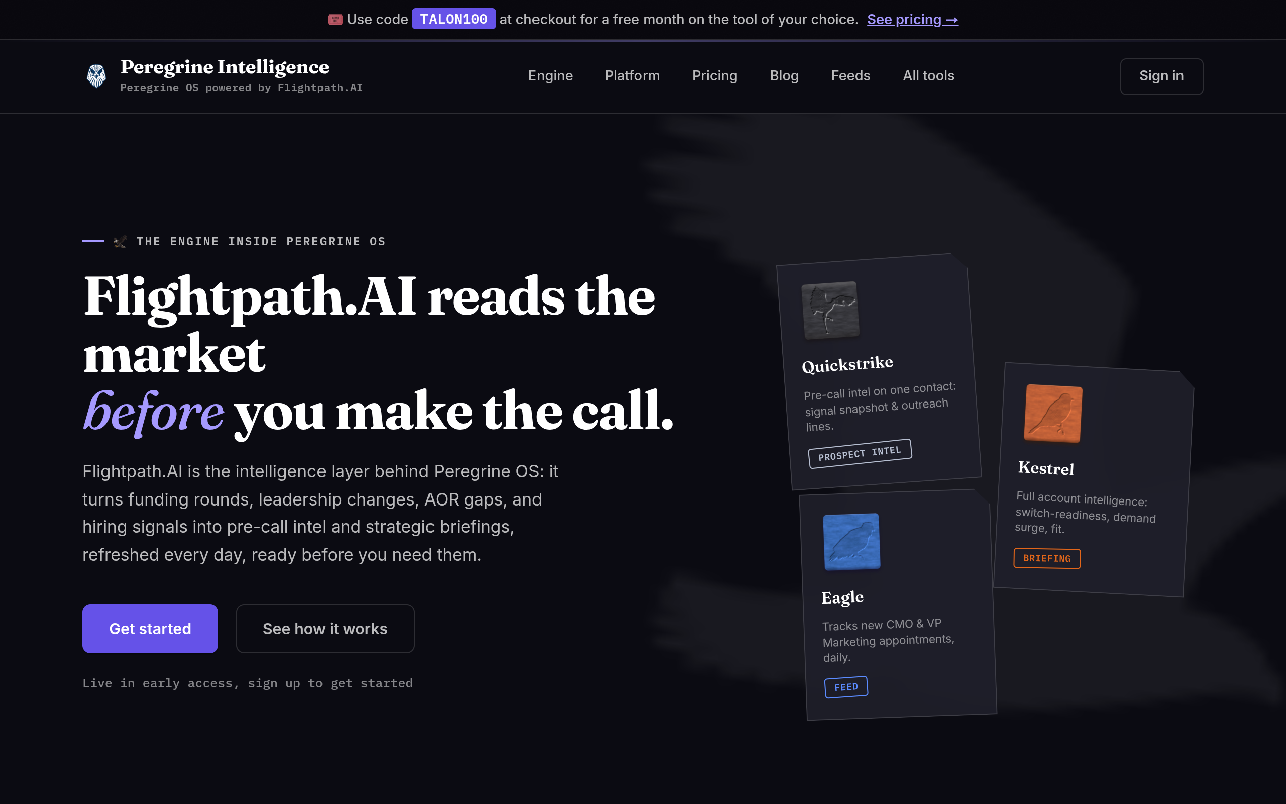 Peregrine OS screenshot, image 1