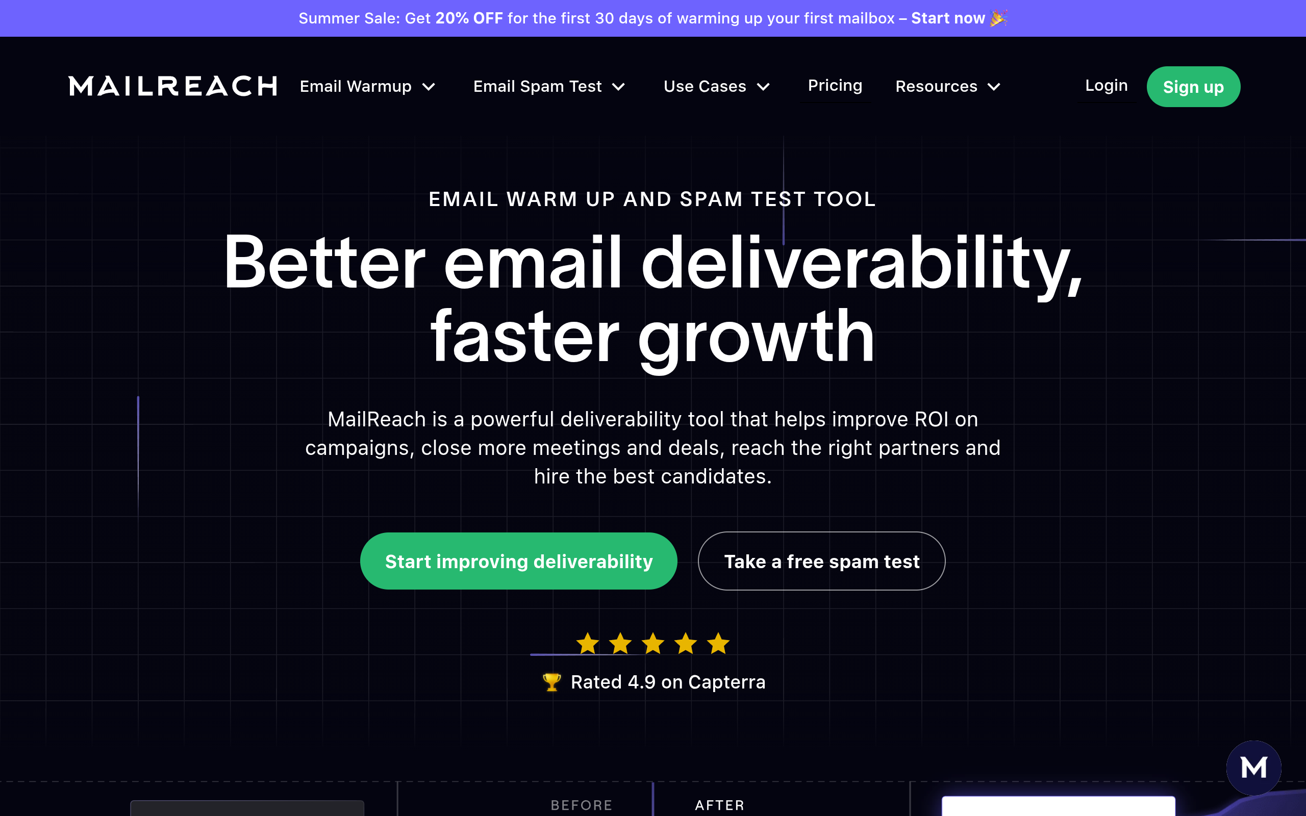 Email warm up and Spam Test tool screenshot – image 1