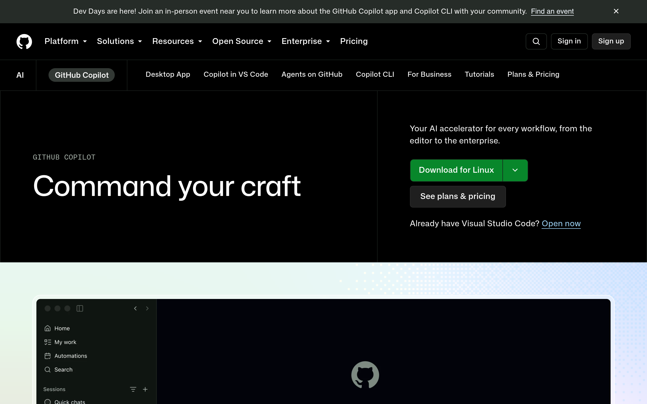 GitHub Copilot screenshot