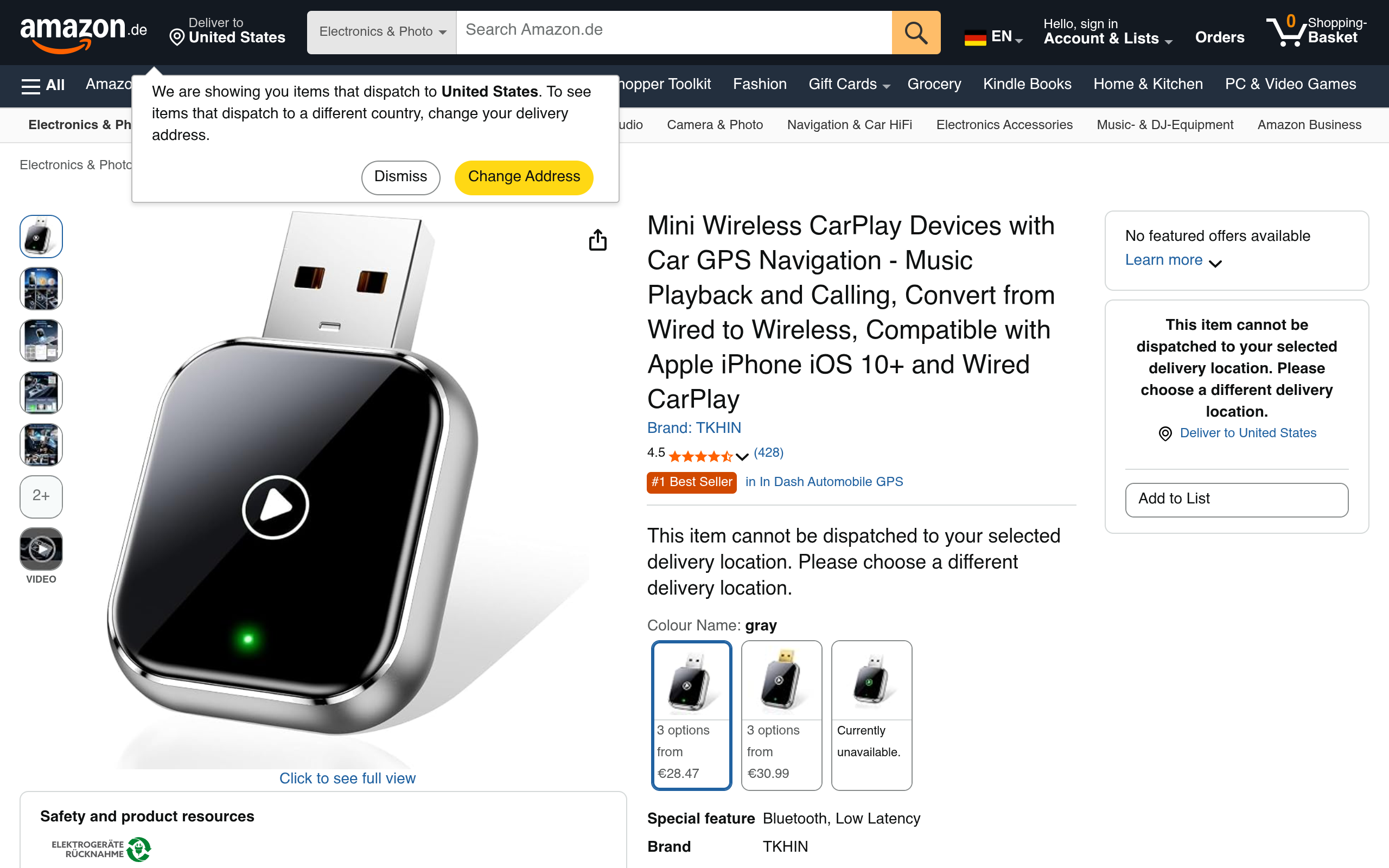 Mini-Adapter für kabelloses Apple CarPlay