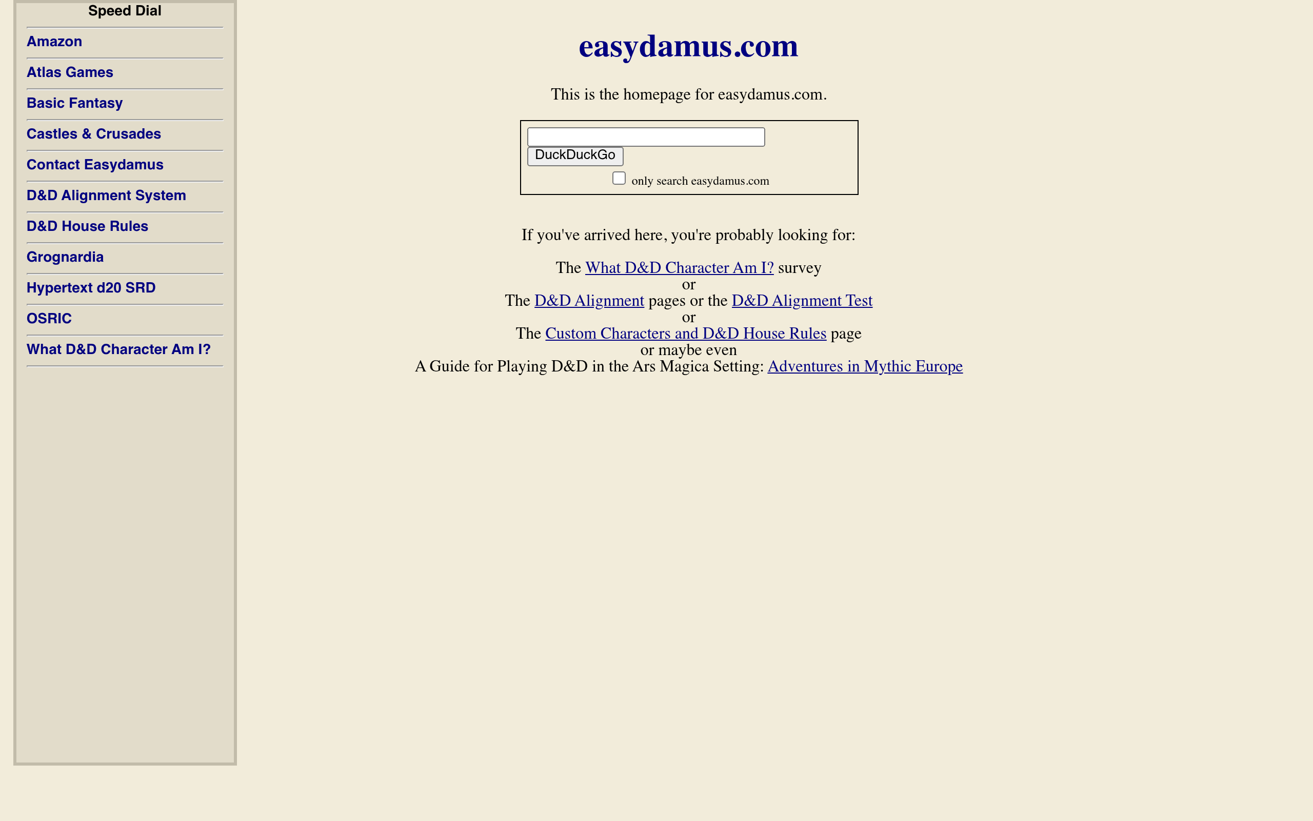 Screenshot of easydamus.com