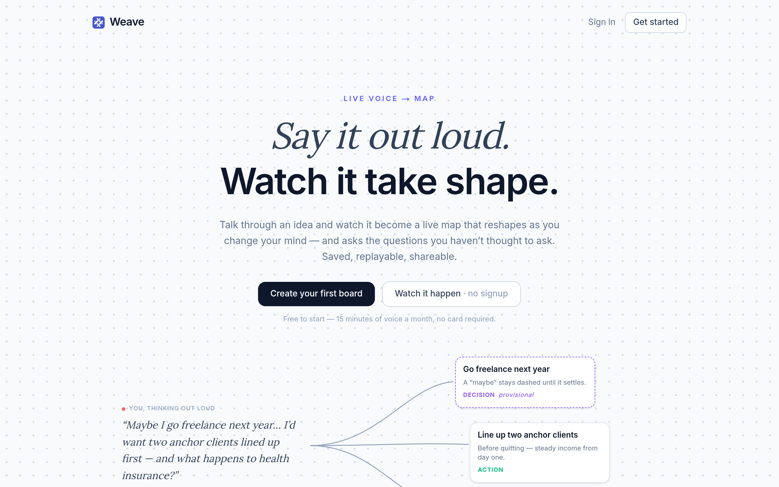 Weave screenshot – image 1