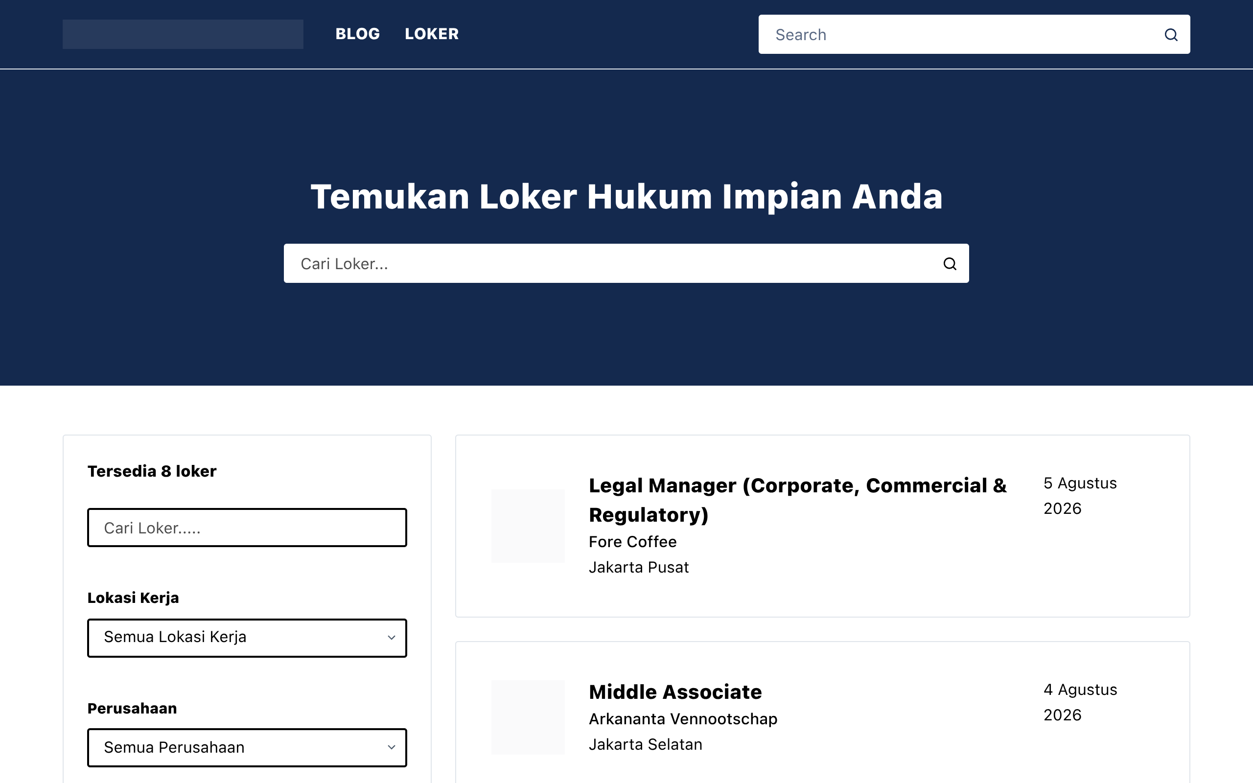 Screenshot of smartlawyer.id