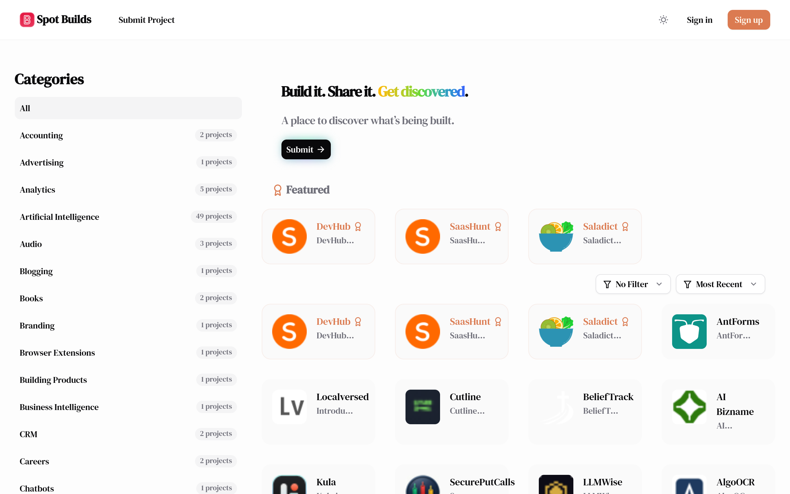 Spot Builds screenshot – image 1