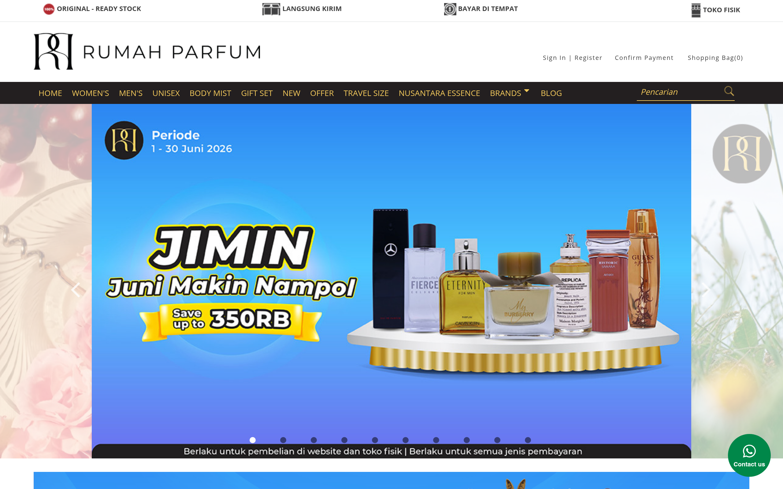 Screenshot of rumahparfum.com