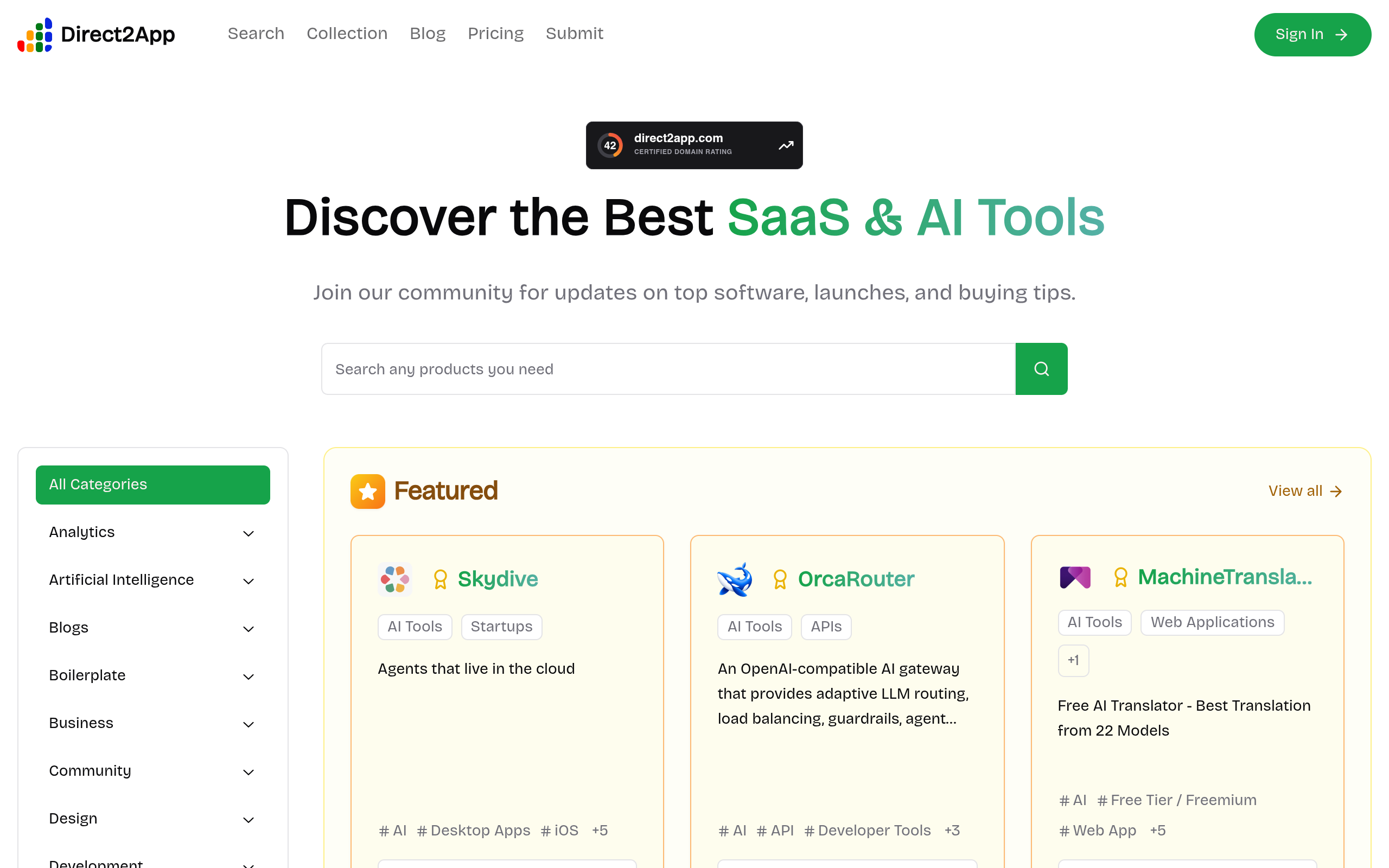 Find and Compare the Best SaaS & AI Tools screenshot