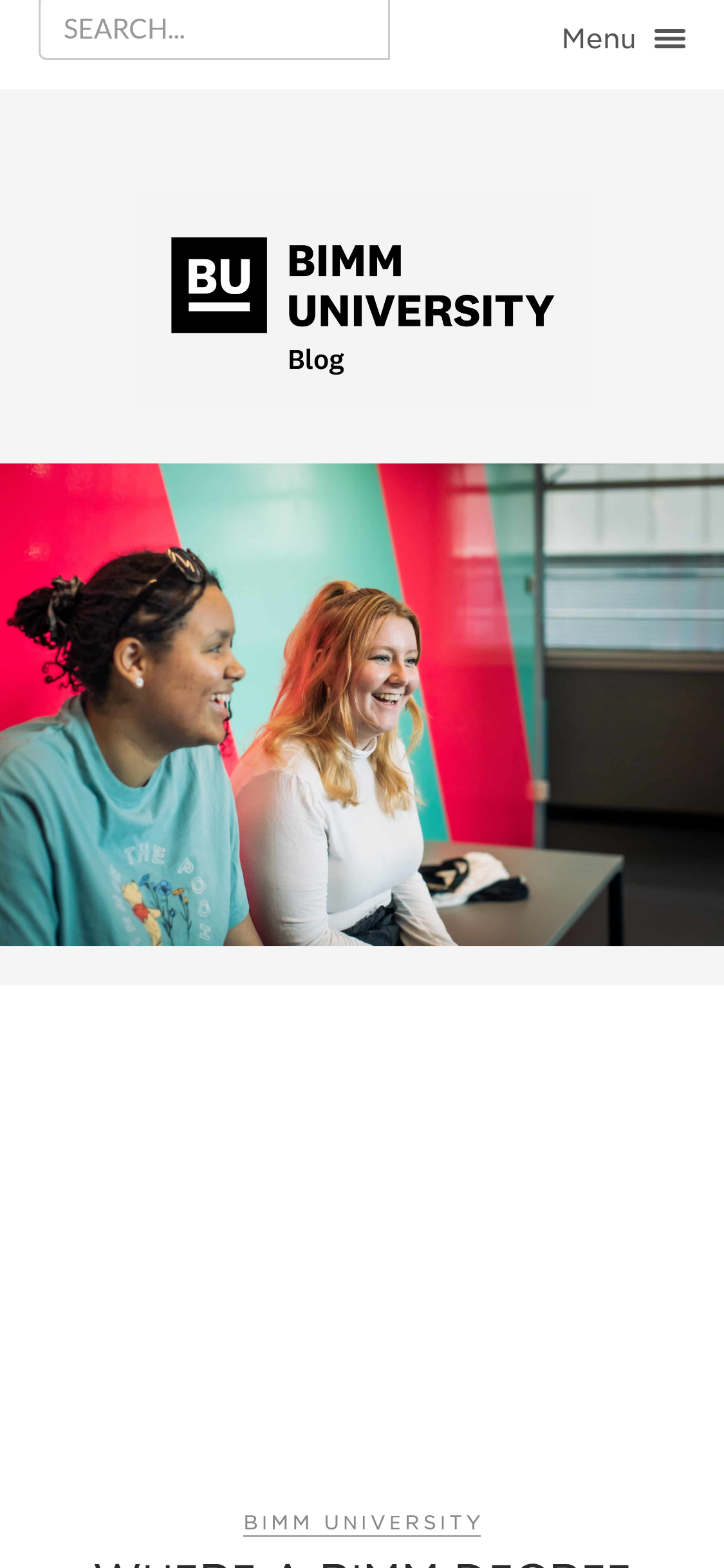 Mobile screenshot of blog.bimm.co.uk