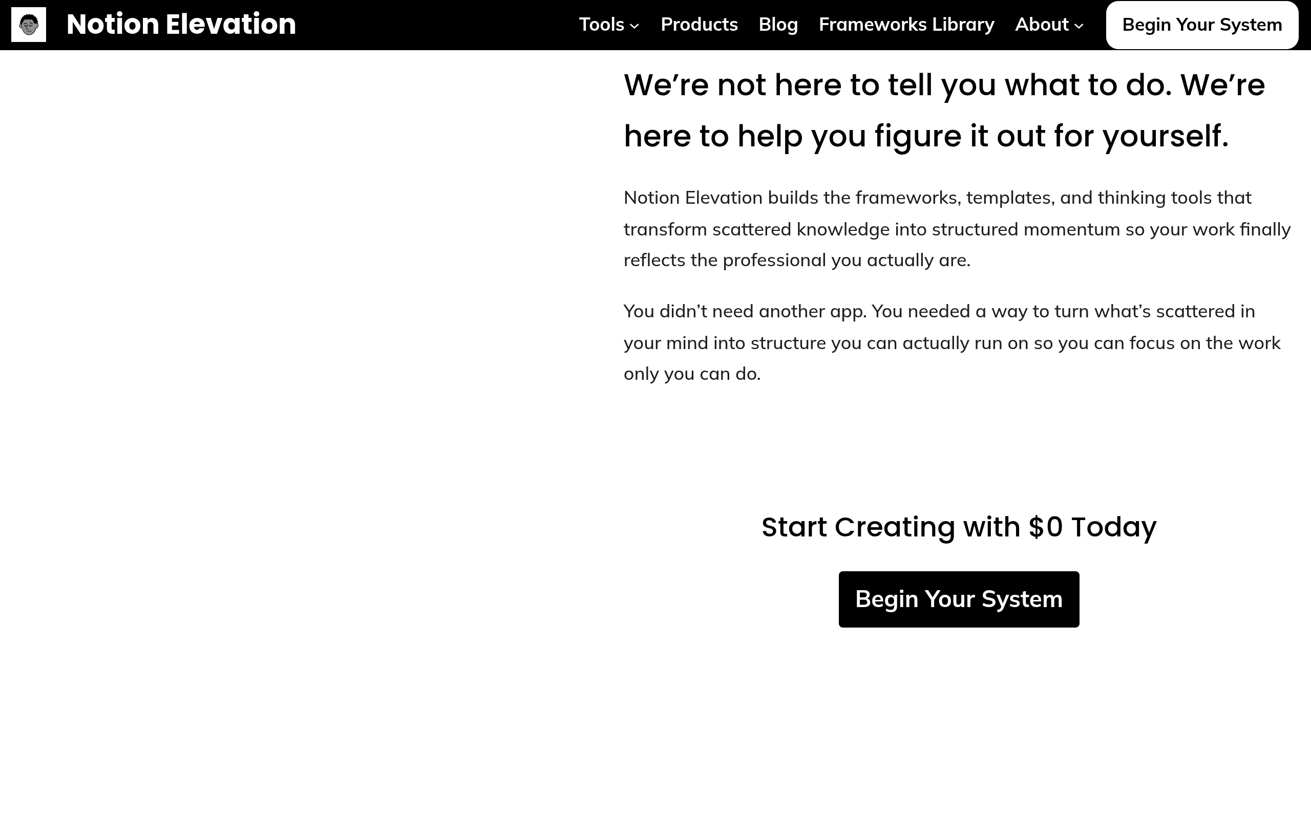 Notion Elevation screenshot