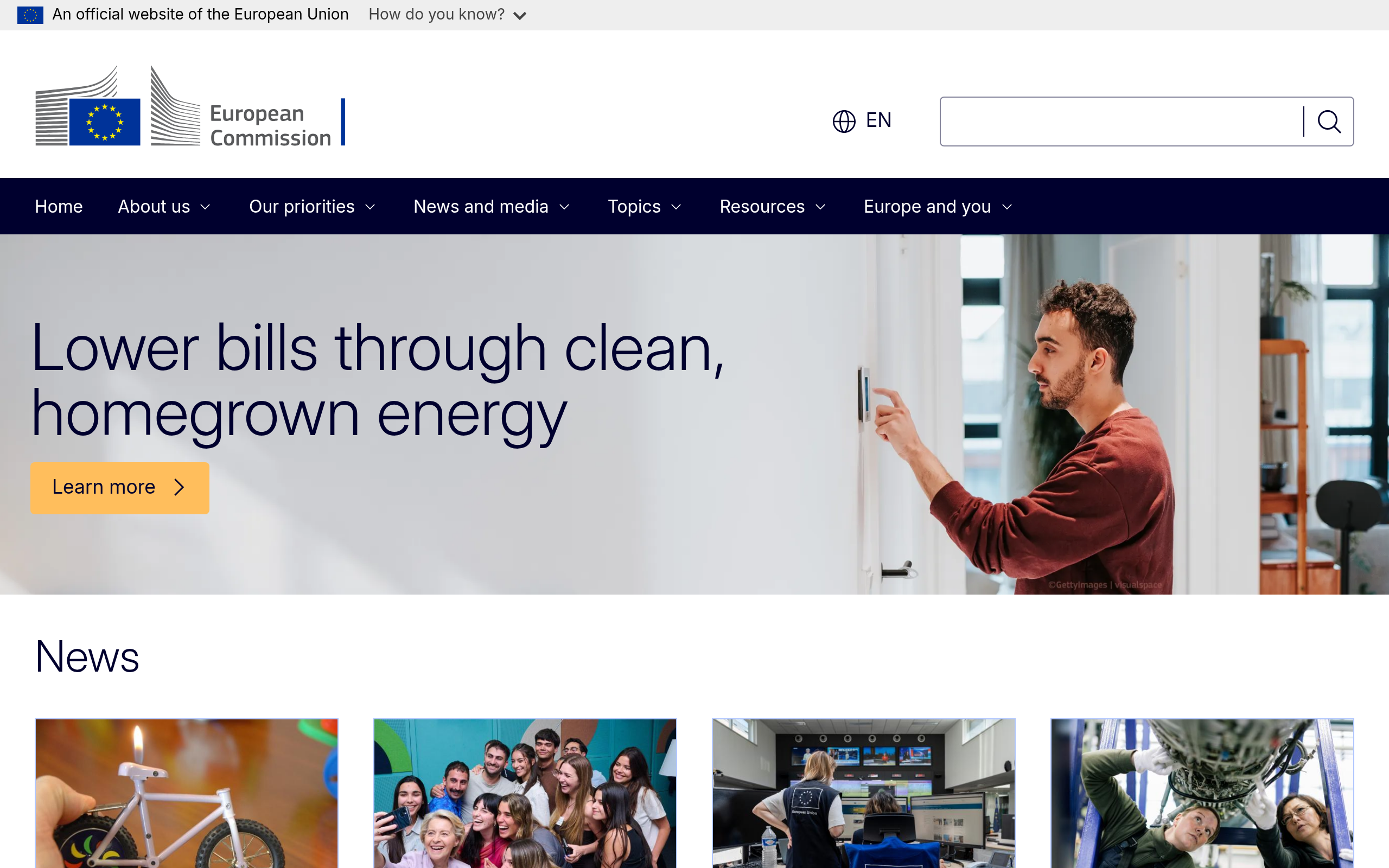 Screenshot of ec.europa.eu