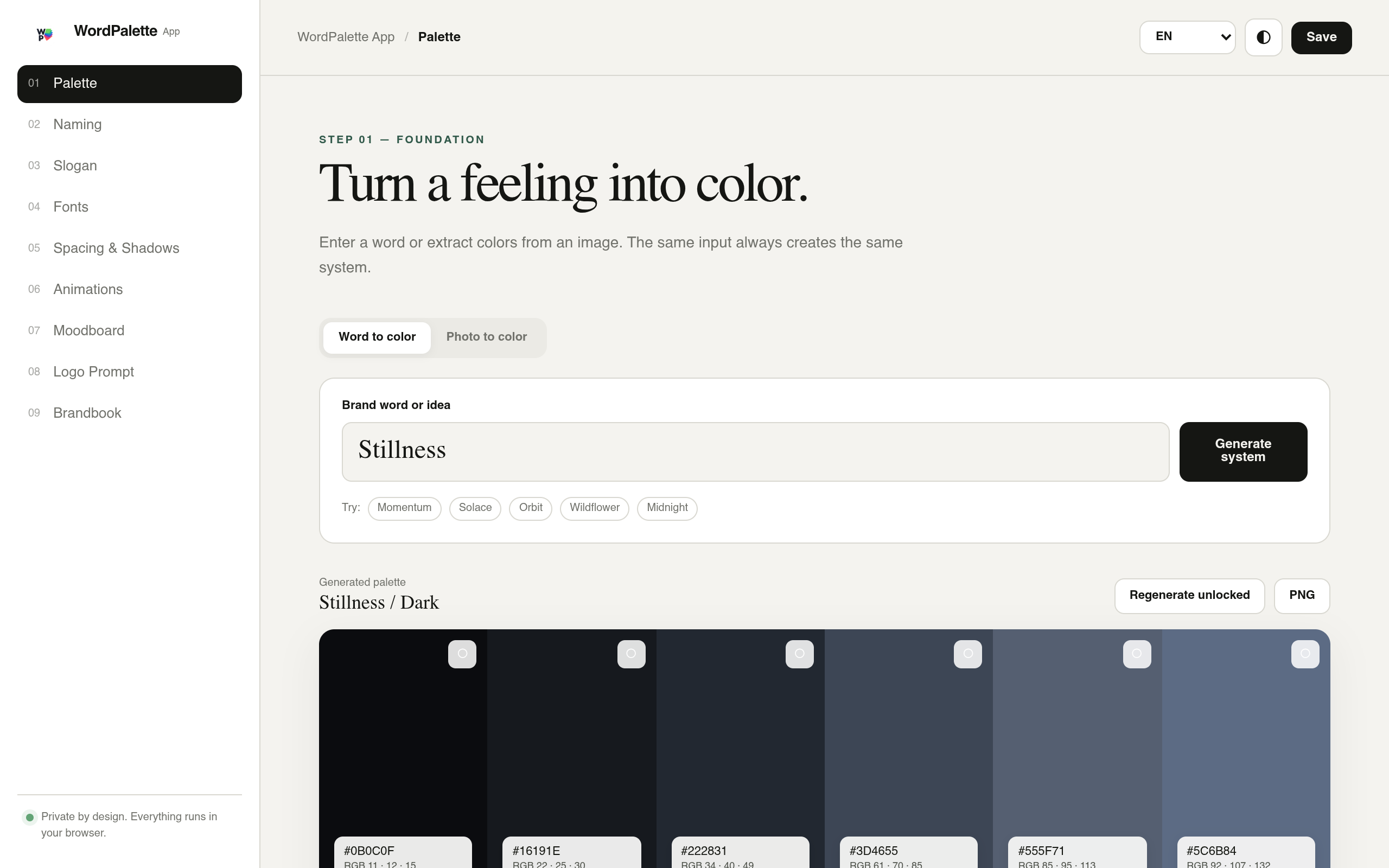 WordPalette screenshot – image 1