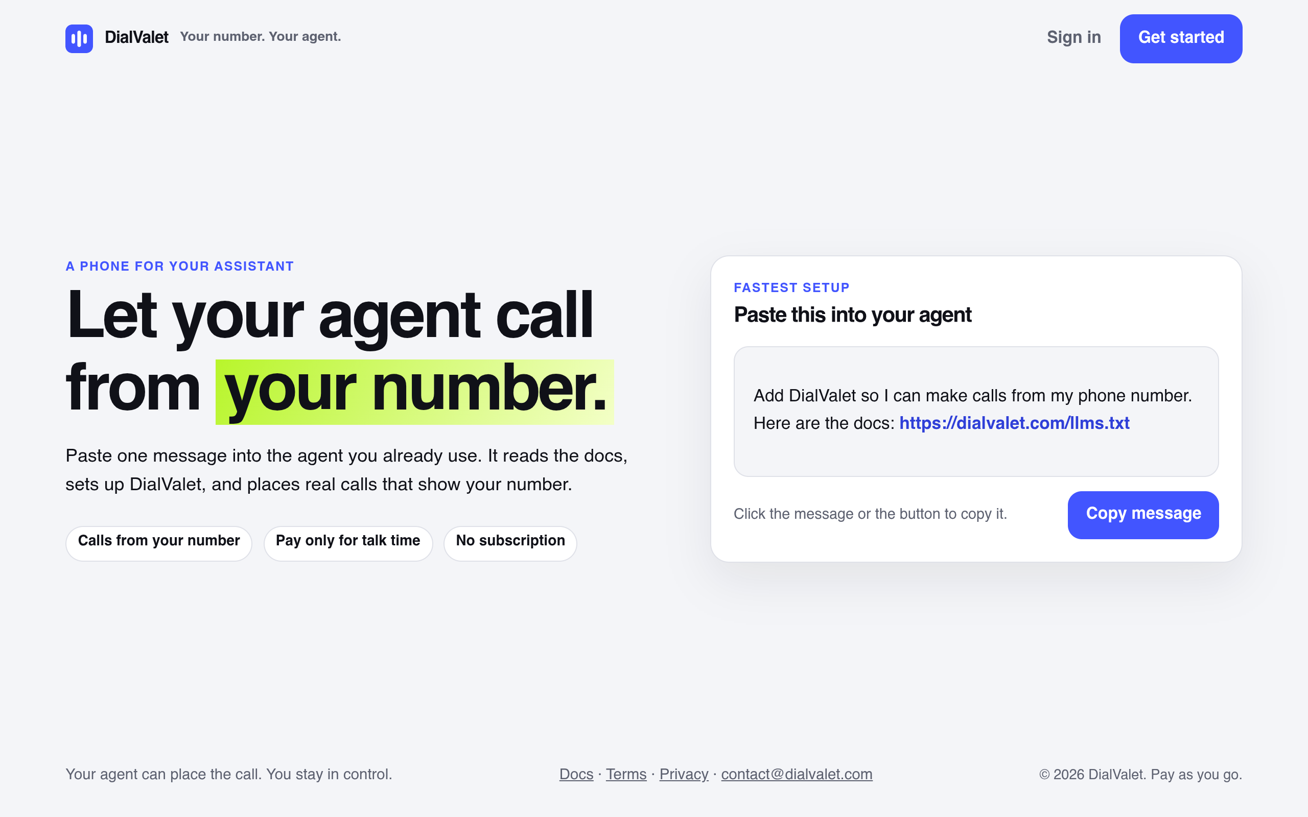 DialValet screenshot