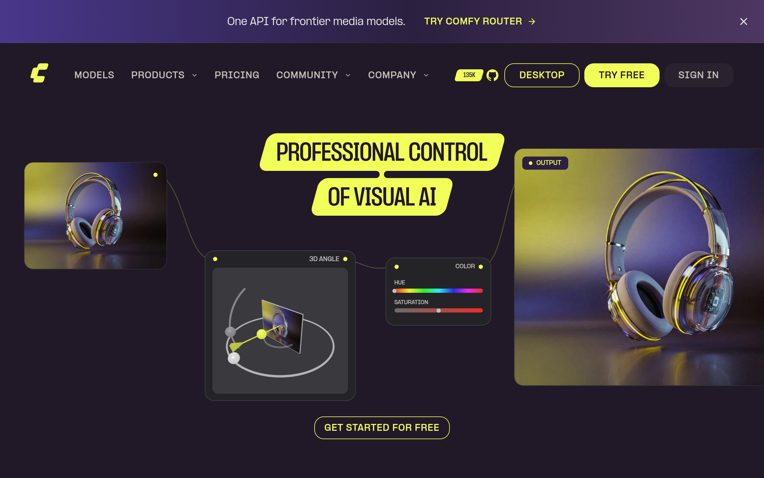ComfyUI official homepage preview