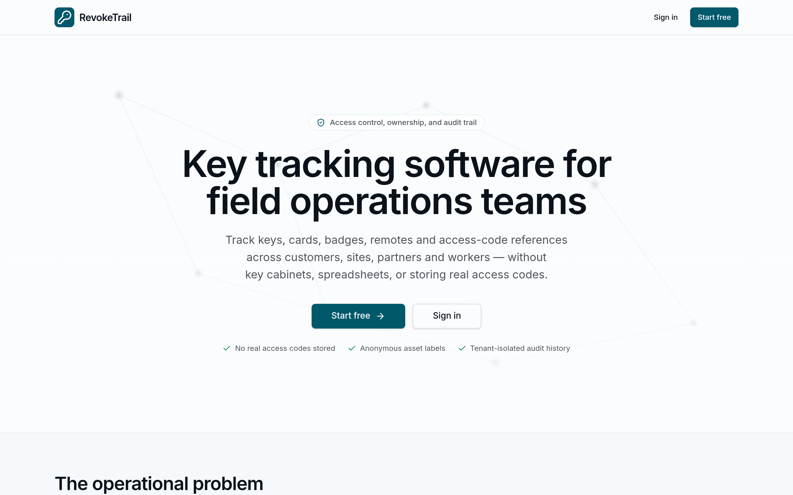 Key Tracking Software for Field Teams screenshot – image 1