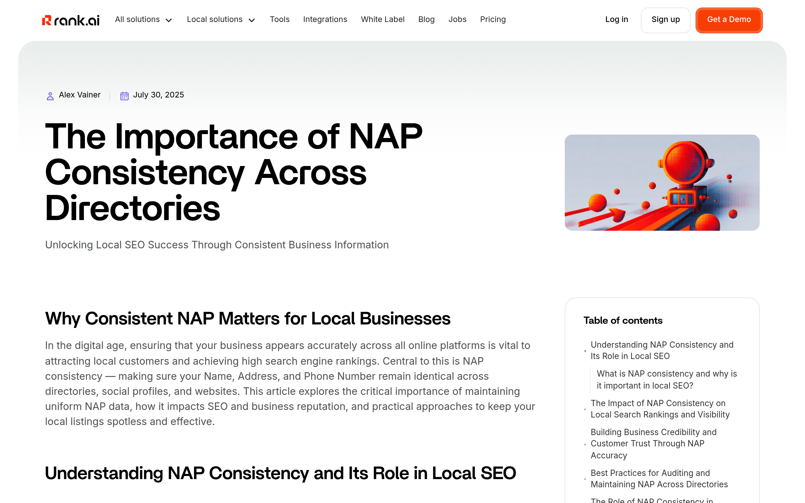 Maintain NAP consistency across all locations Screenshot