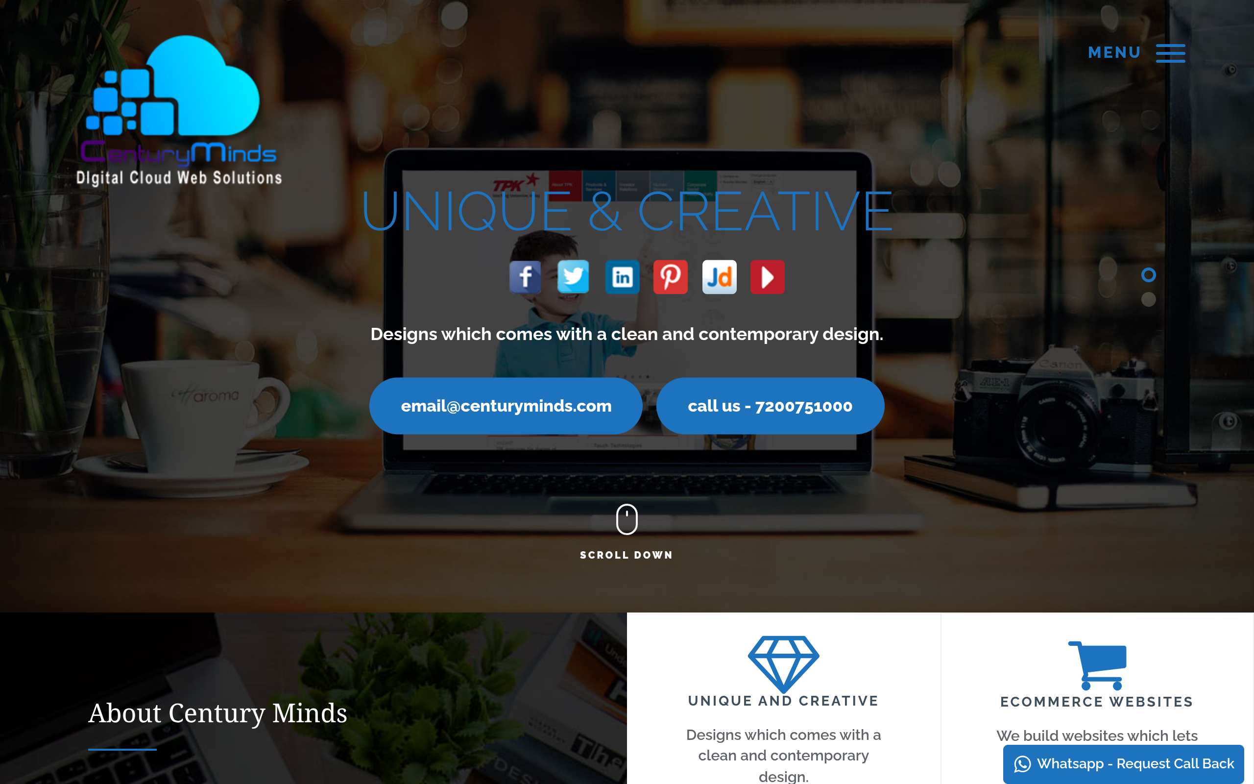 Screenshot of centuryminds.com
