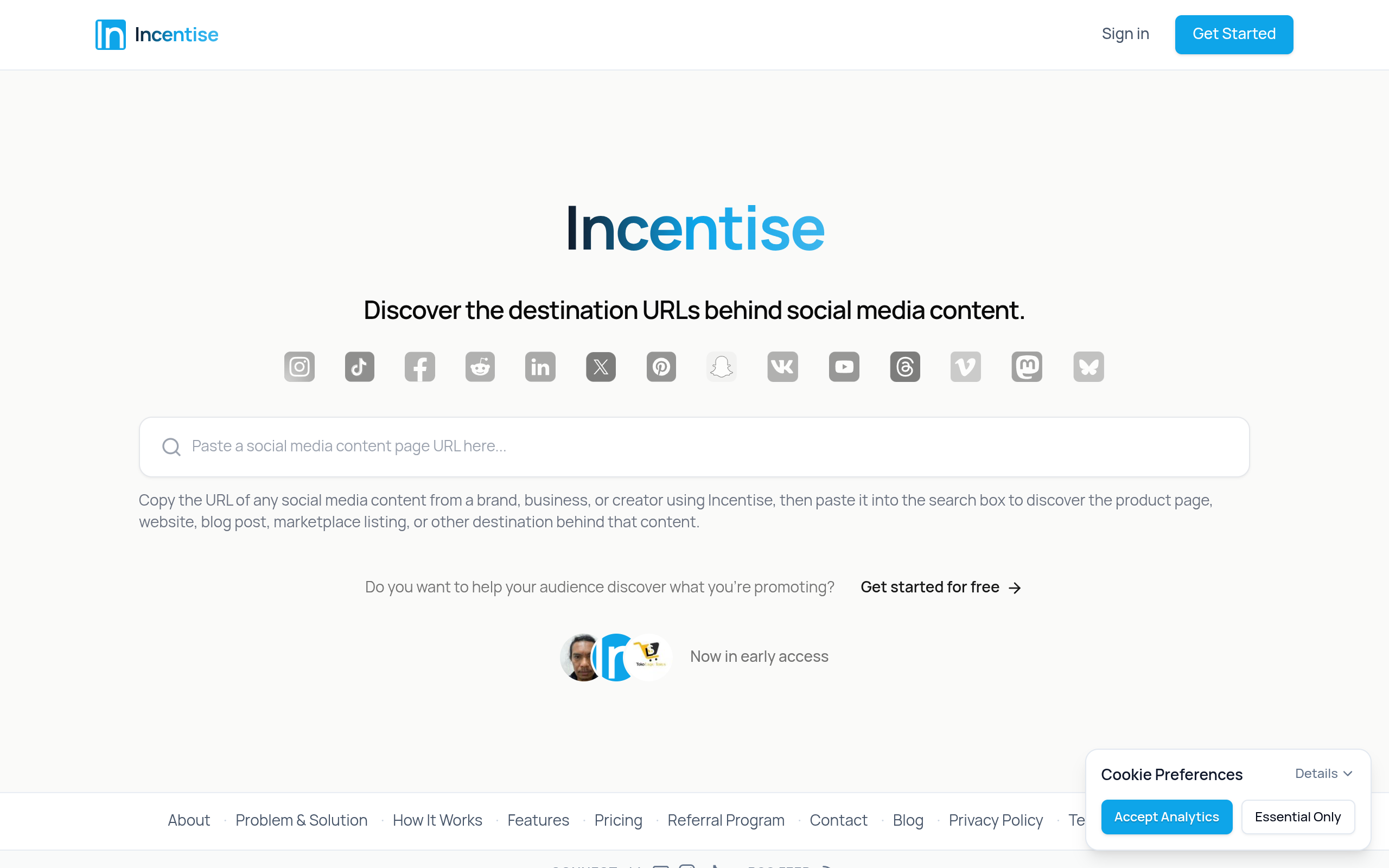 Incentise screenshot – image 1