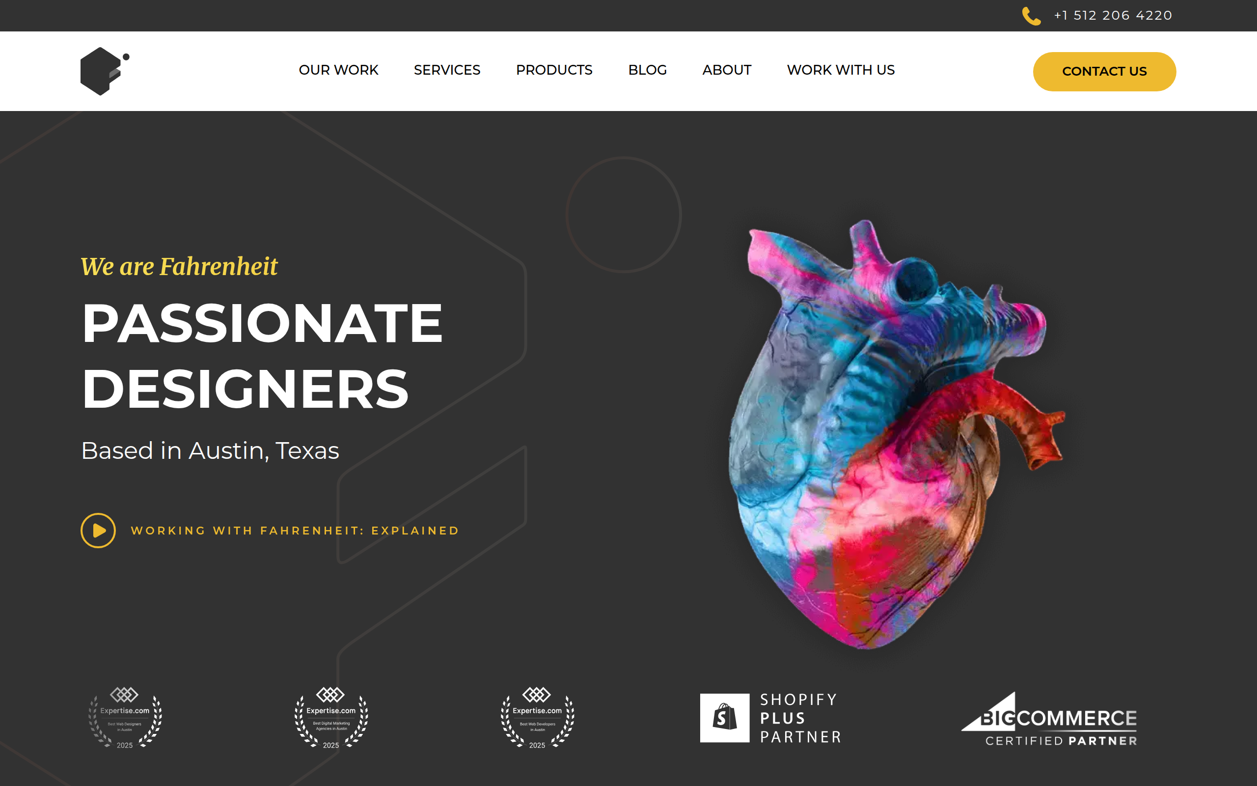 Fahrenheit Marketing Screenshot