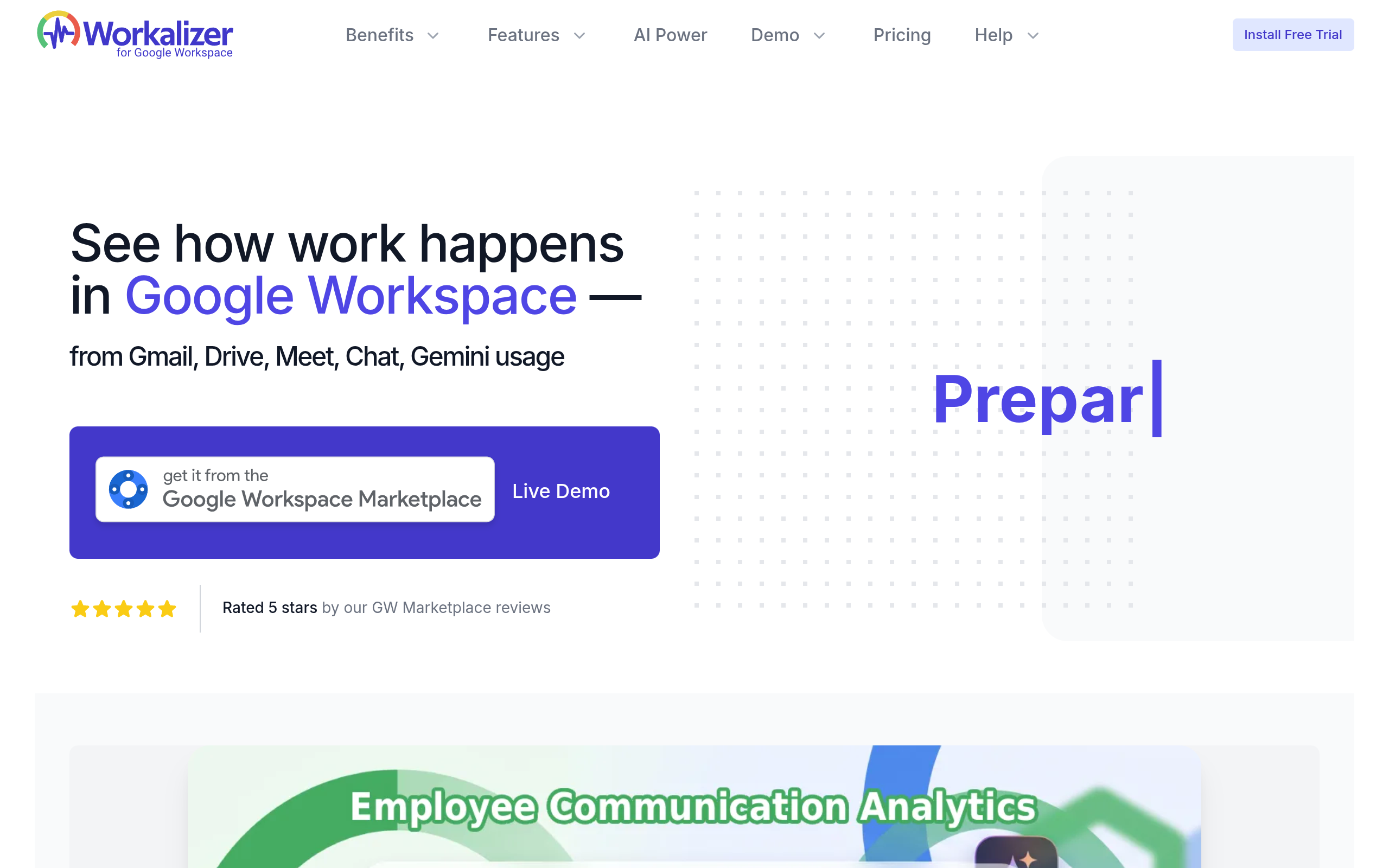 Workalizer screenshot, image 1