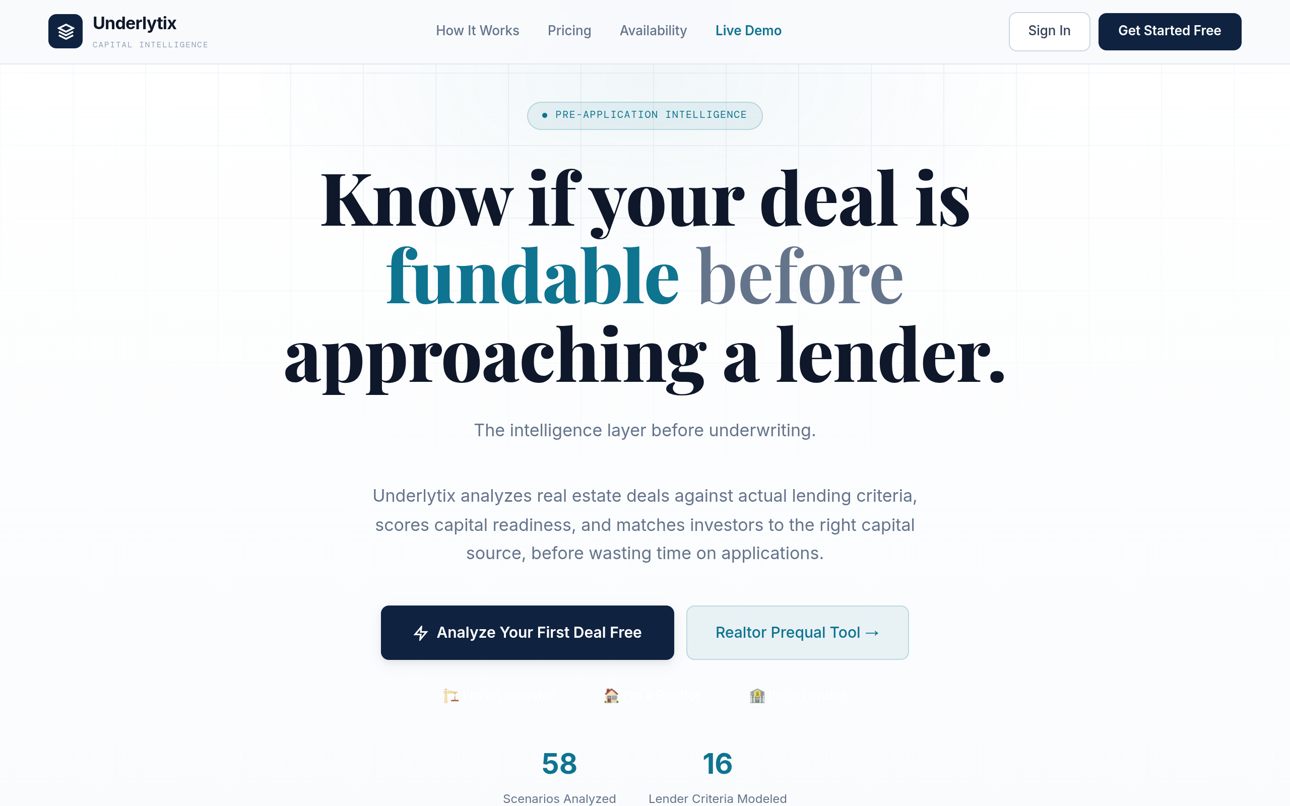 AI Real Estate Deal Analysis & Lender Matching screenshot, image 1