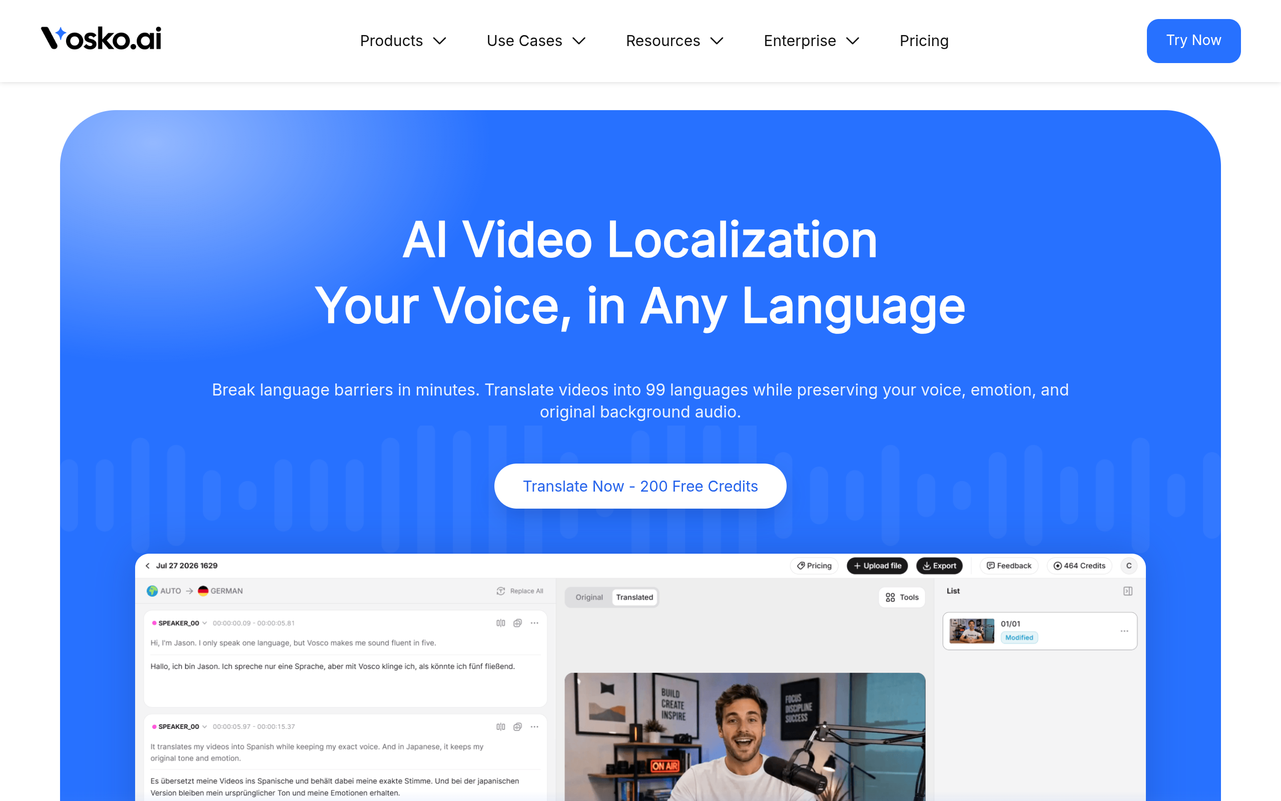 AI Video Localization & Dubbing Platform screenshot – image 1