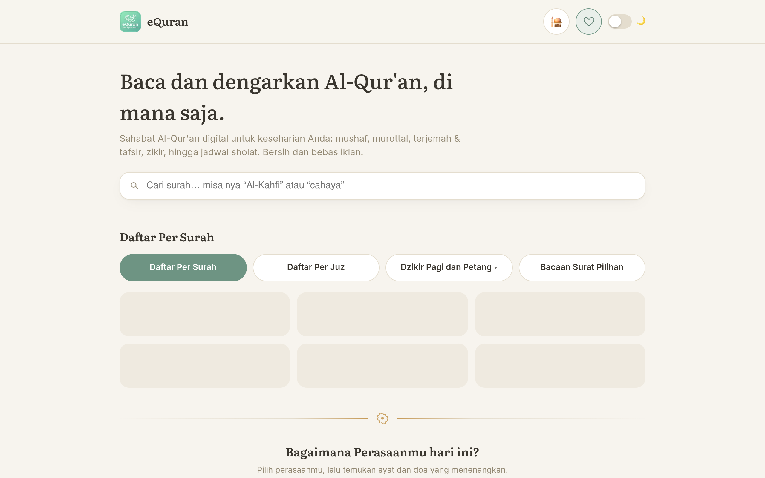 Screenshot of equran.web.id
