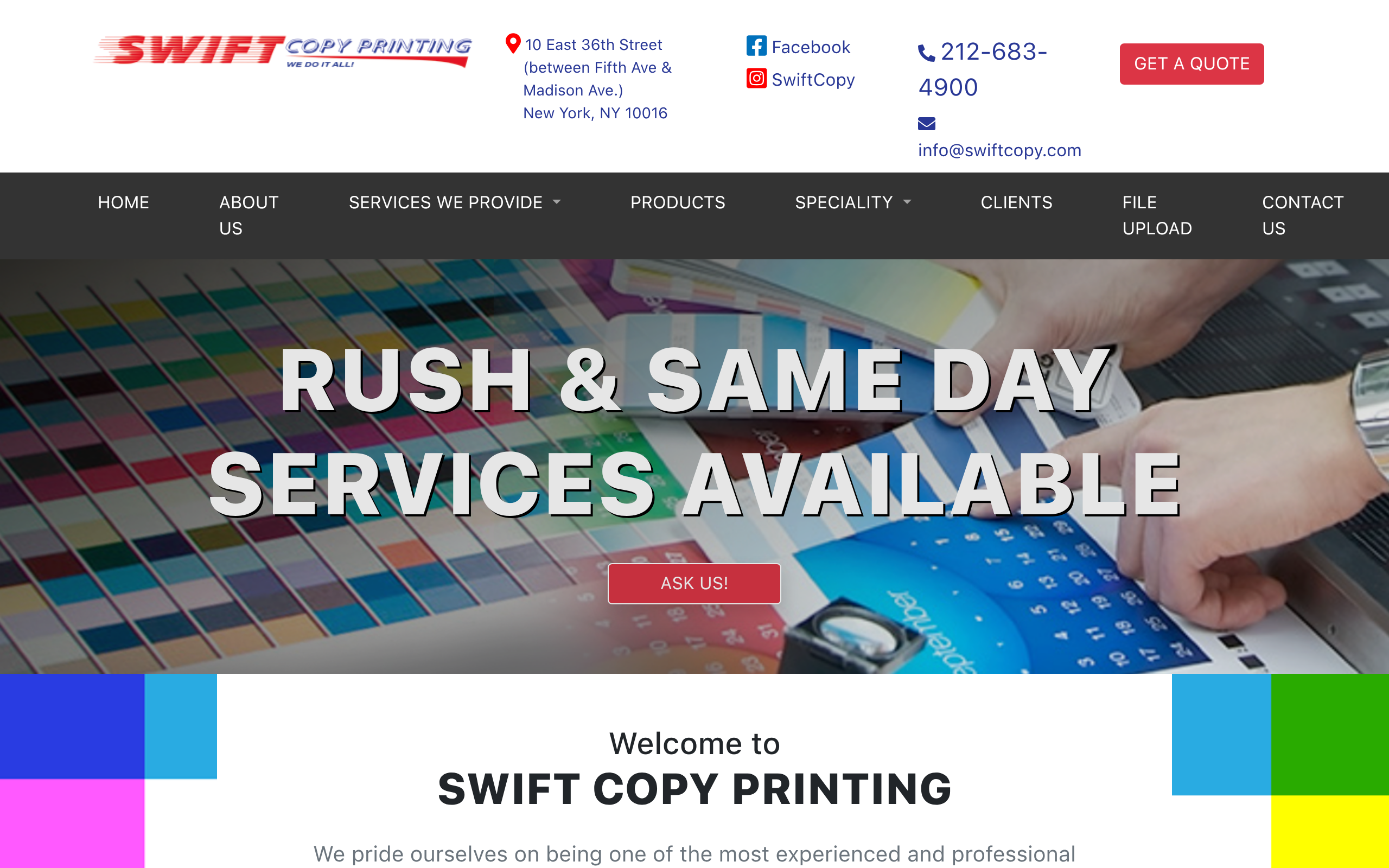 Swift Copy Printing Screenshot