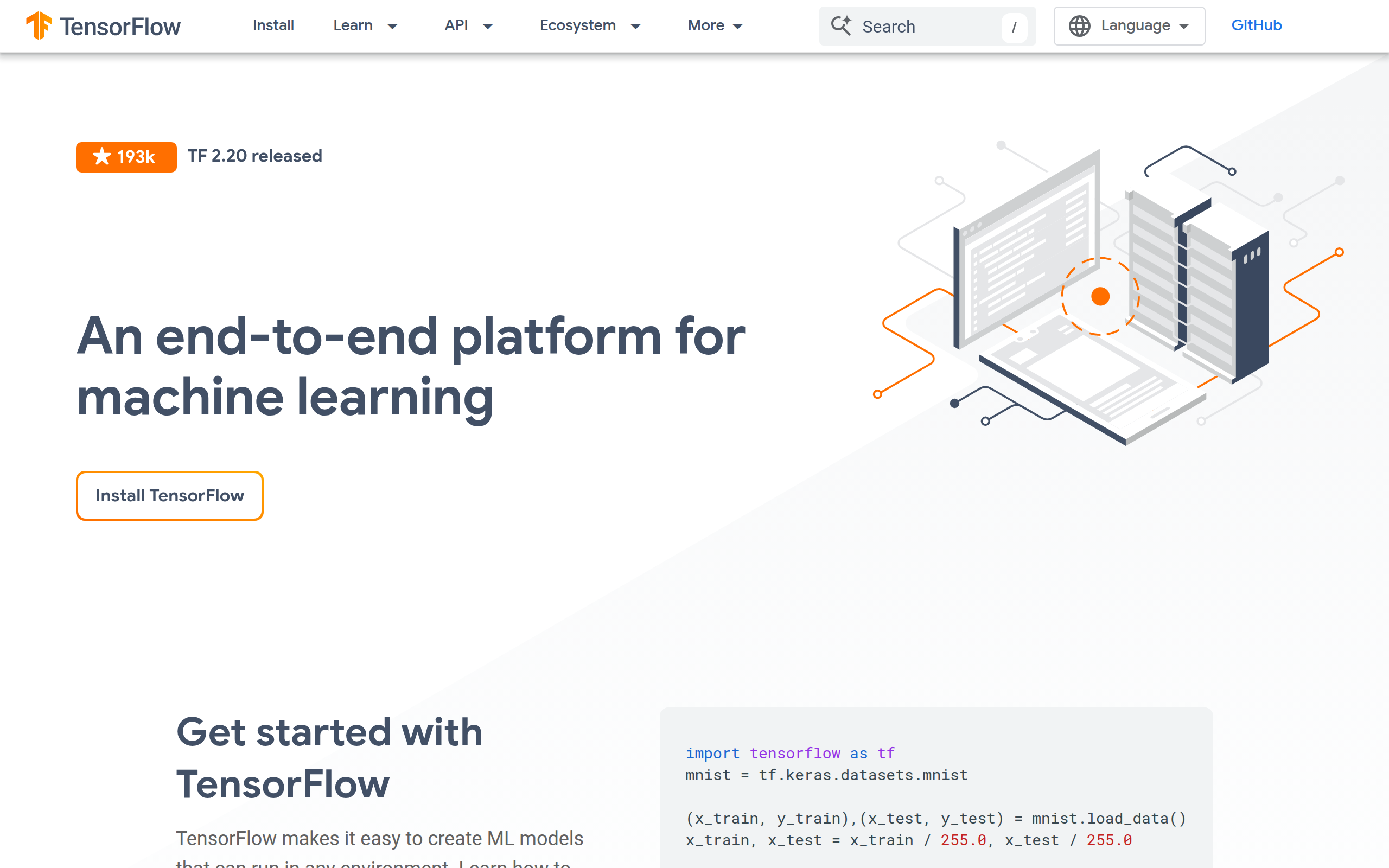 Tensorflow screenshot