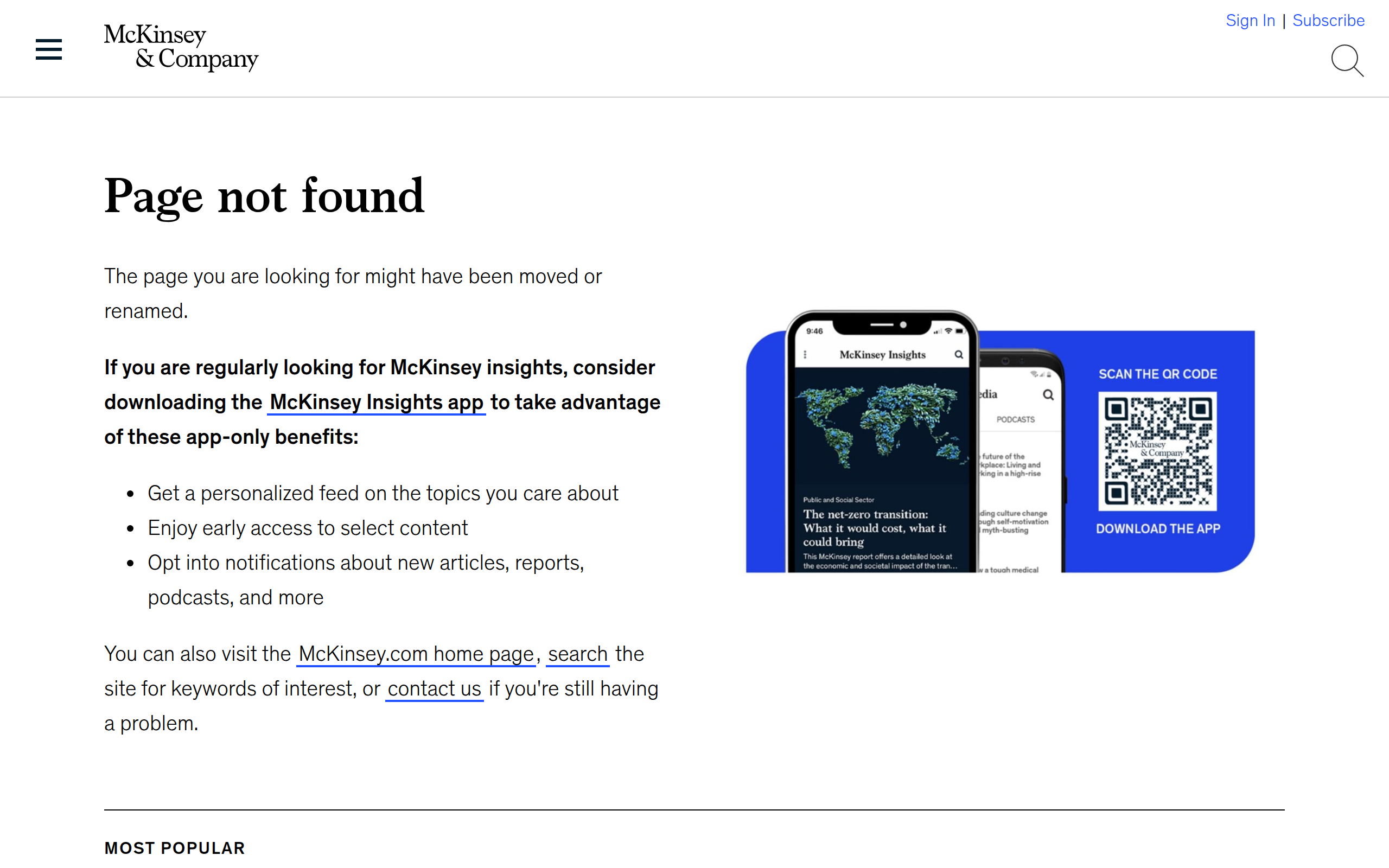 Mckinsey & Company screenshot
