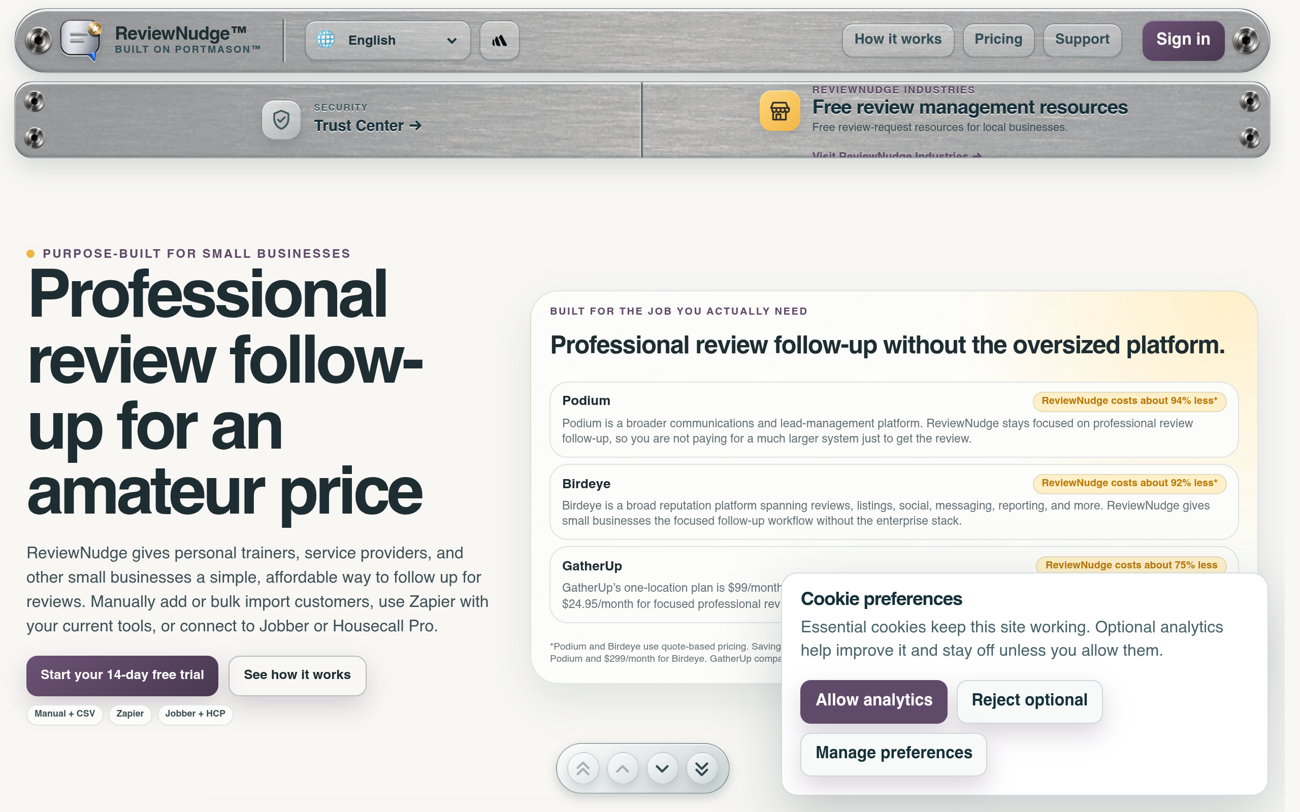 ReviewNudge screenshot, image 1