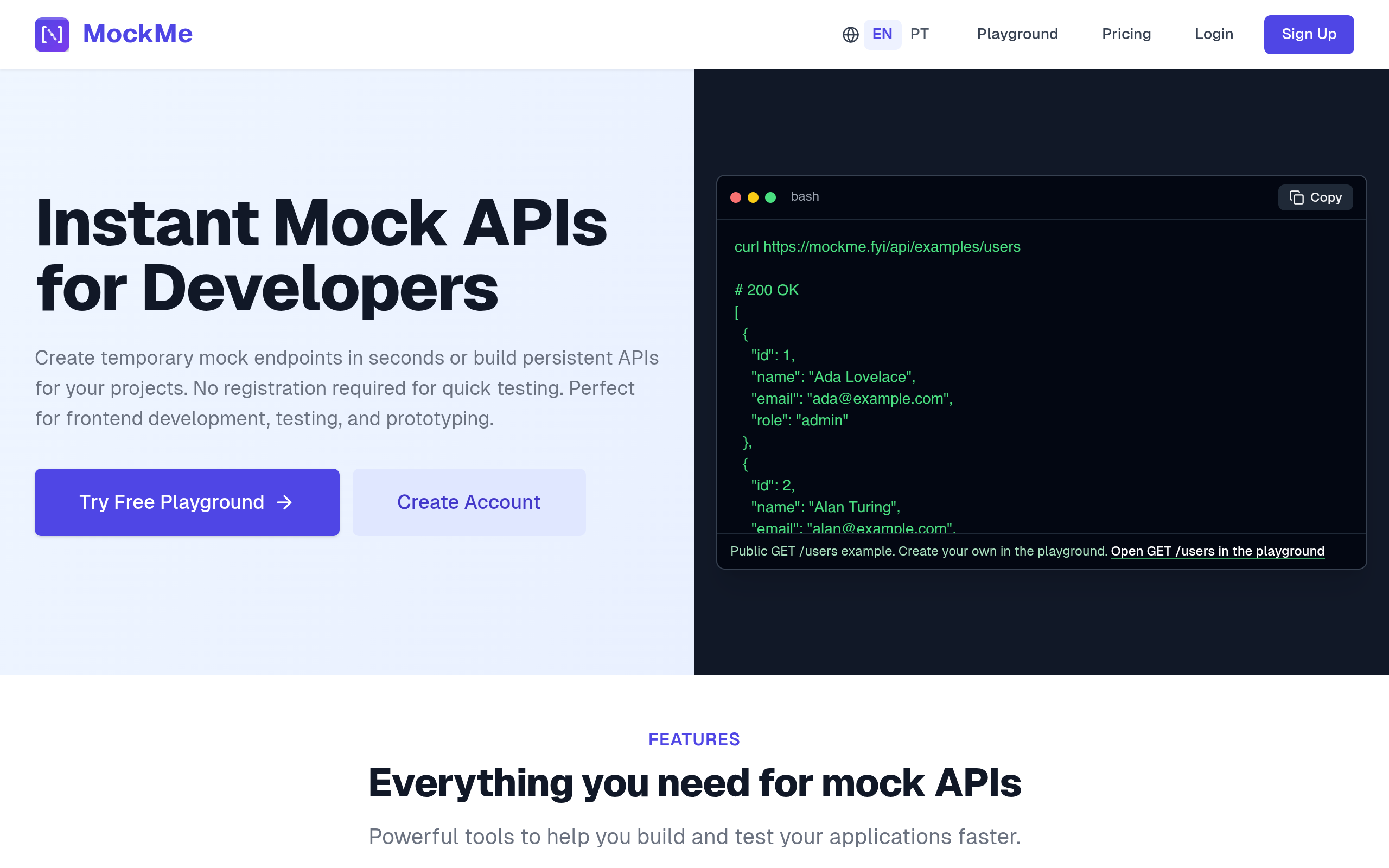 MockMe screenshot, image 1
