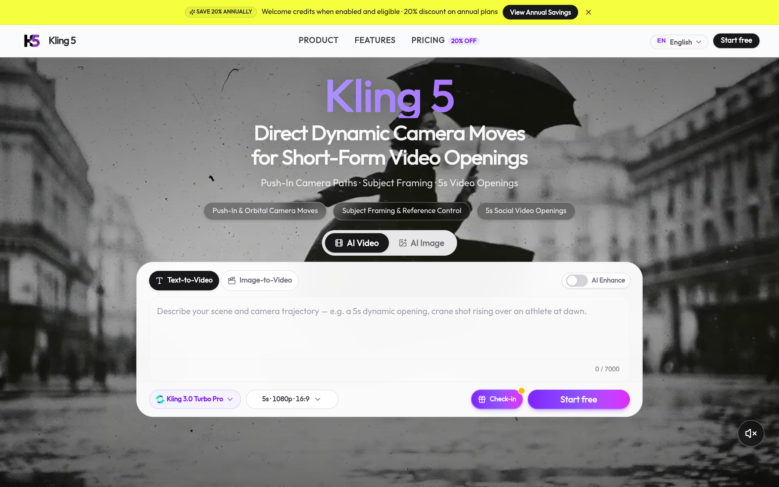 Screenshot of kling5.art