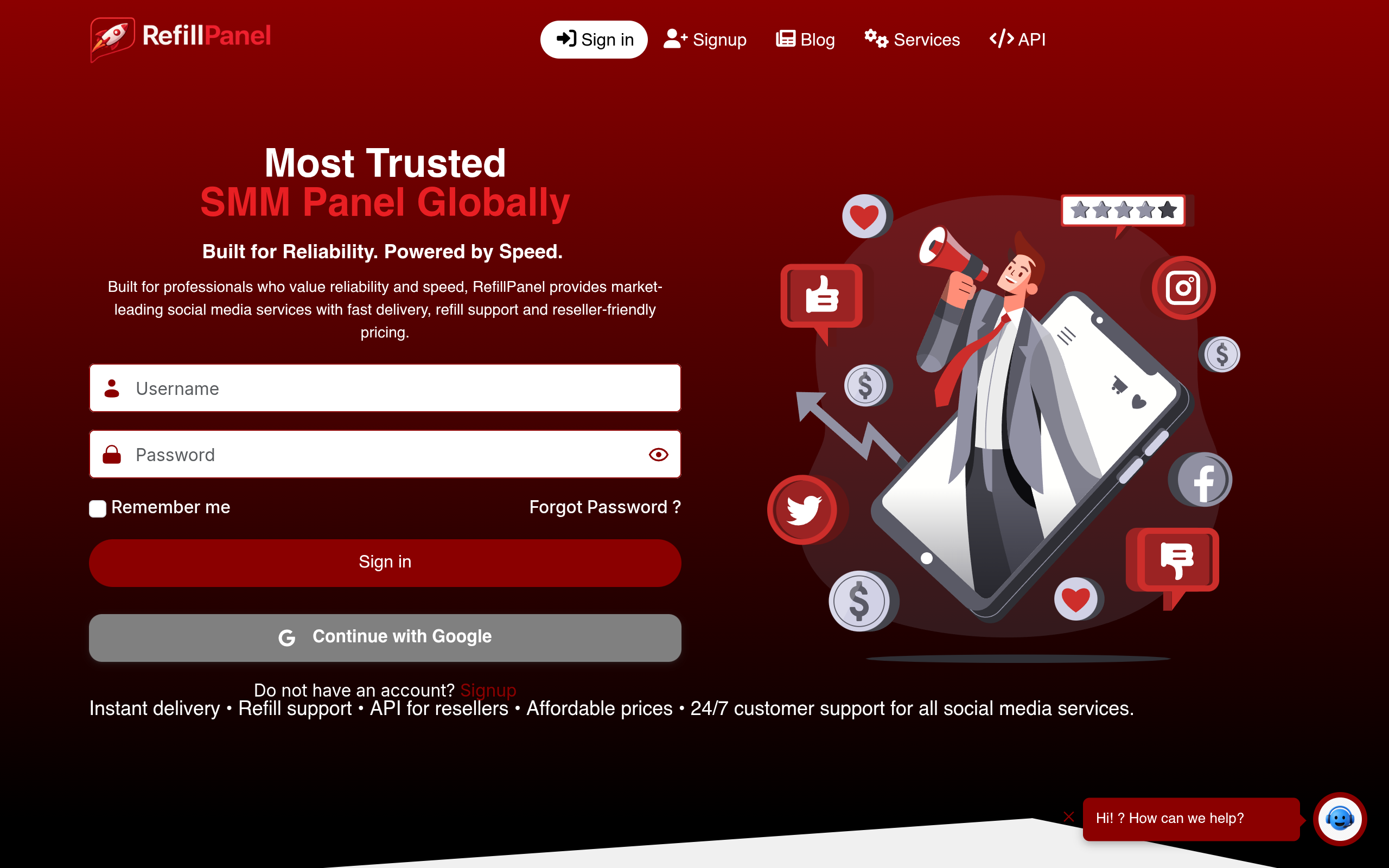 RefillPanel screenshot, image 1
