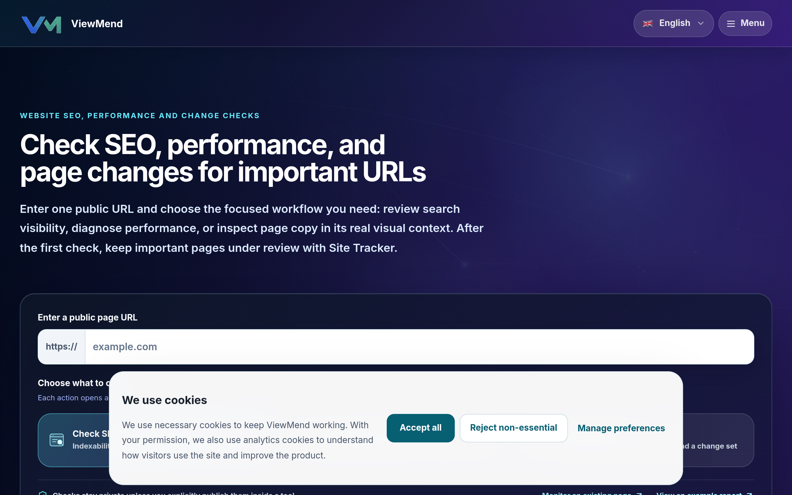 Website SEO, Performance & Change Monitoring screenshot – image 1