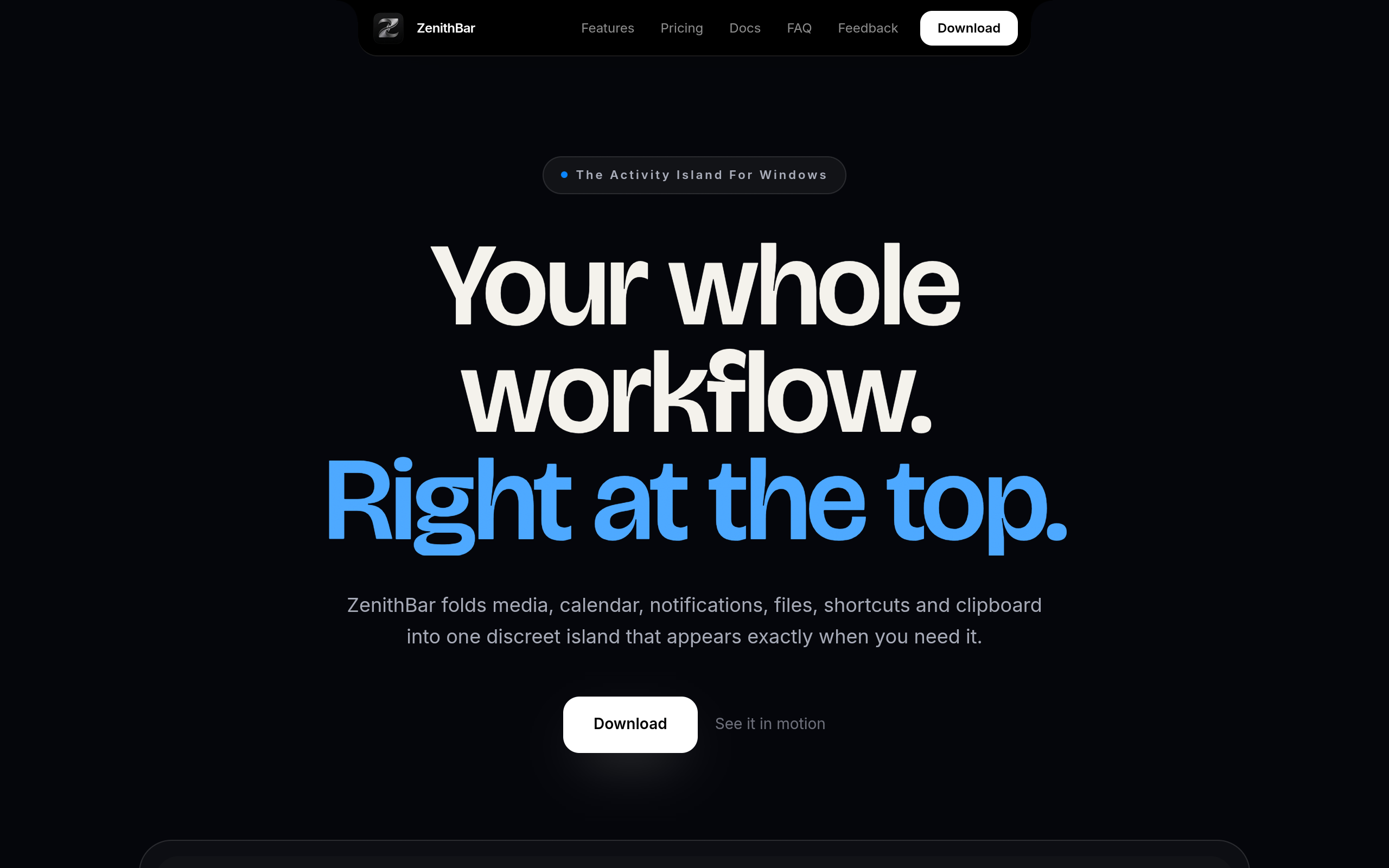 ZenithBar screenshot – image 1