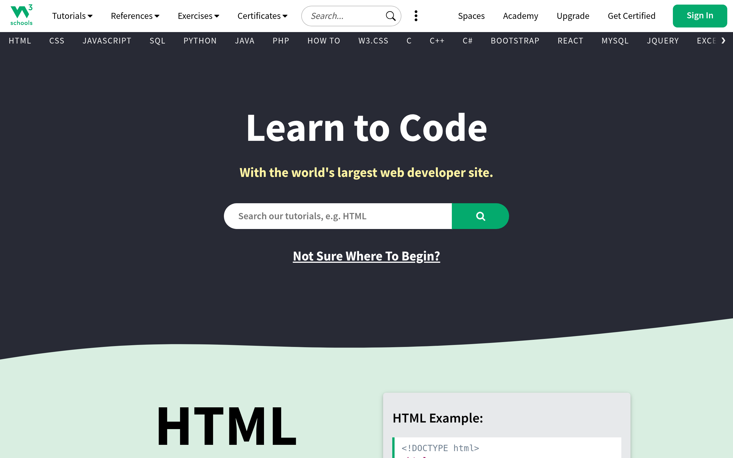 W3Schools 产品截图