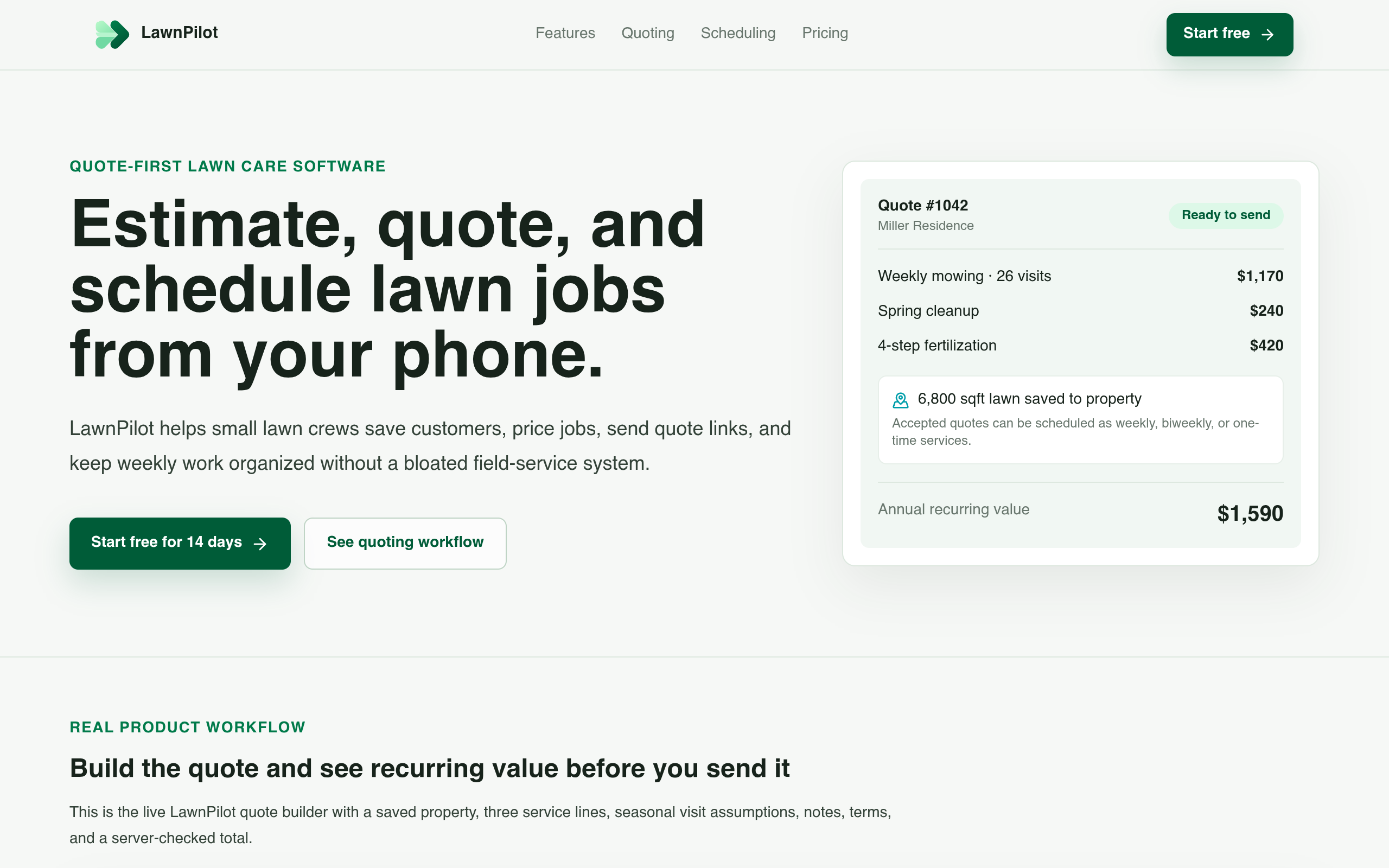 LawnPilot screenshot – image 1